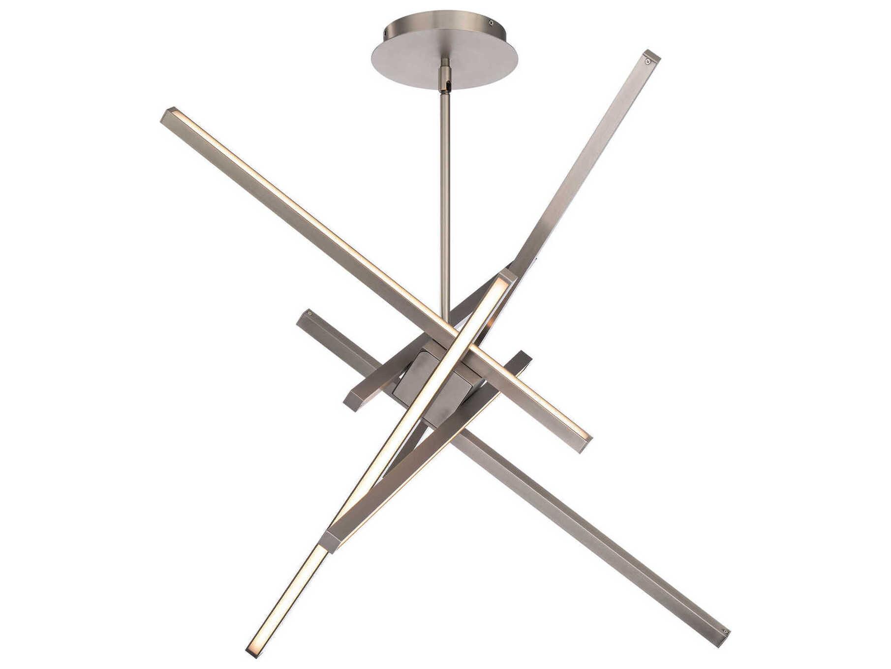 dweLED by WAC Lighting Parallax 1-Light Brushed Nickel LED Sputnik Pendant