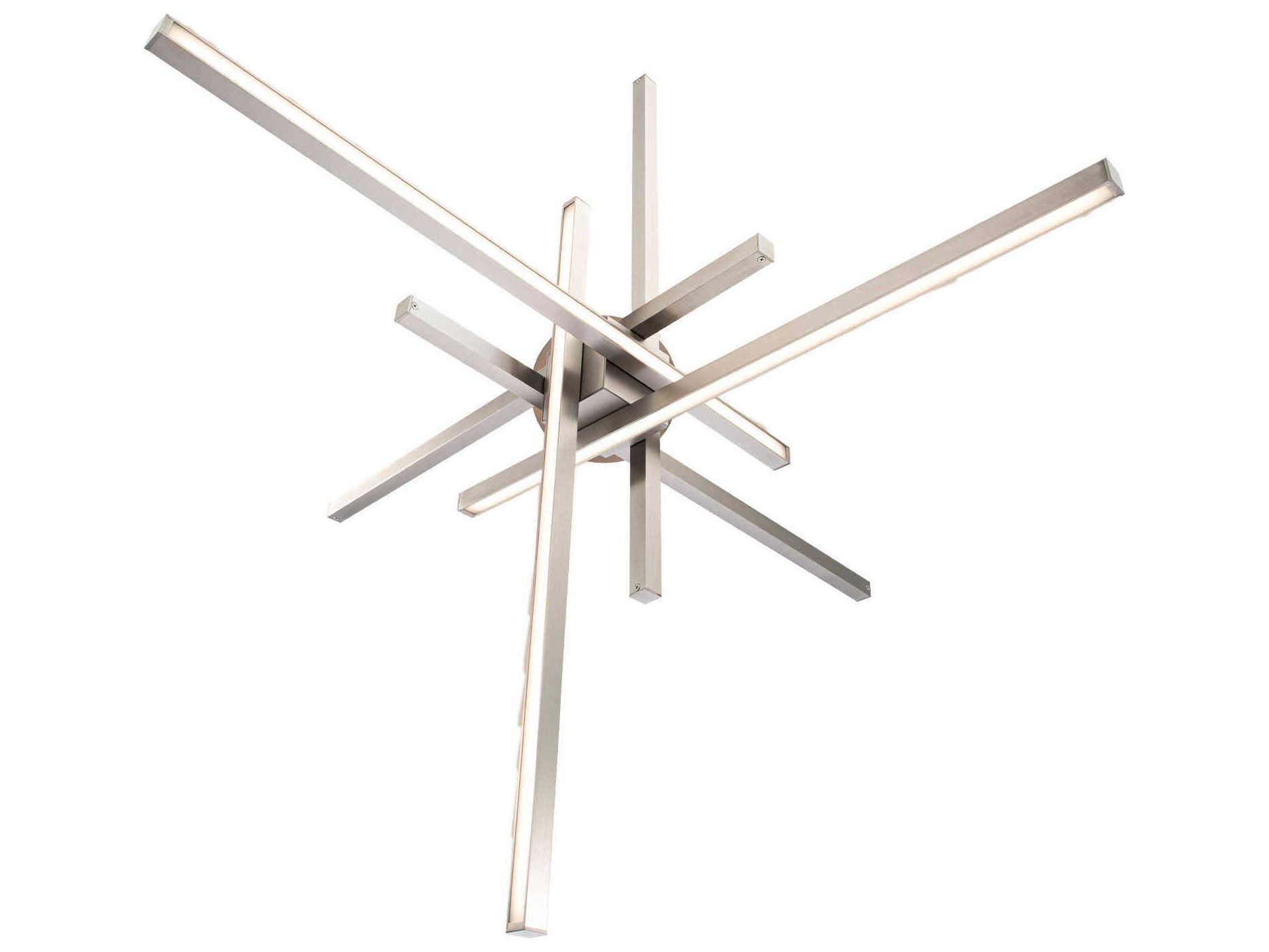 dweLED by WAC Lighting Parallax 1-Light Brushed Nickel LED Sputnik Pendant