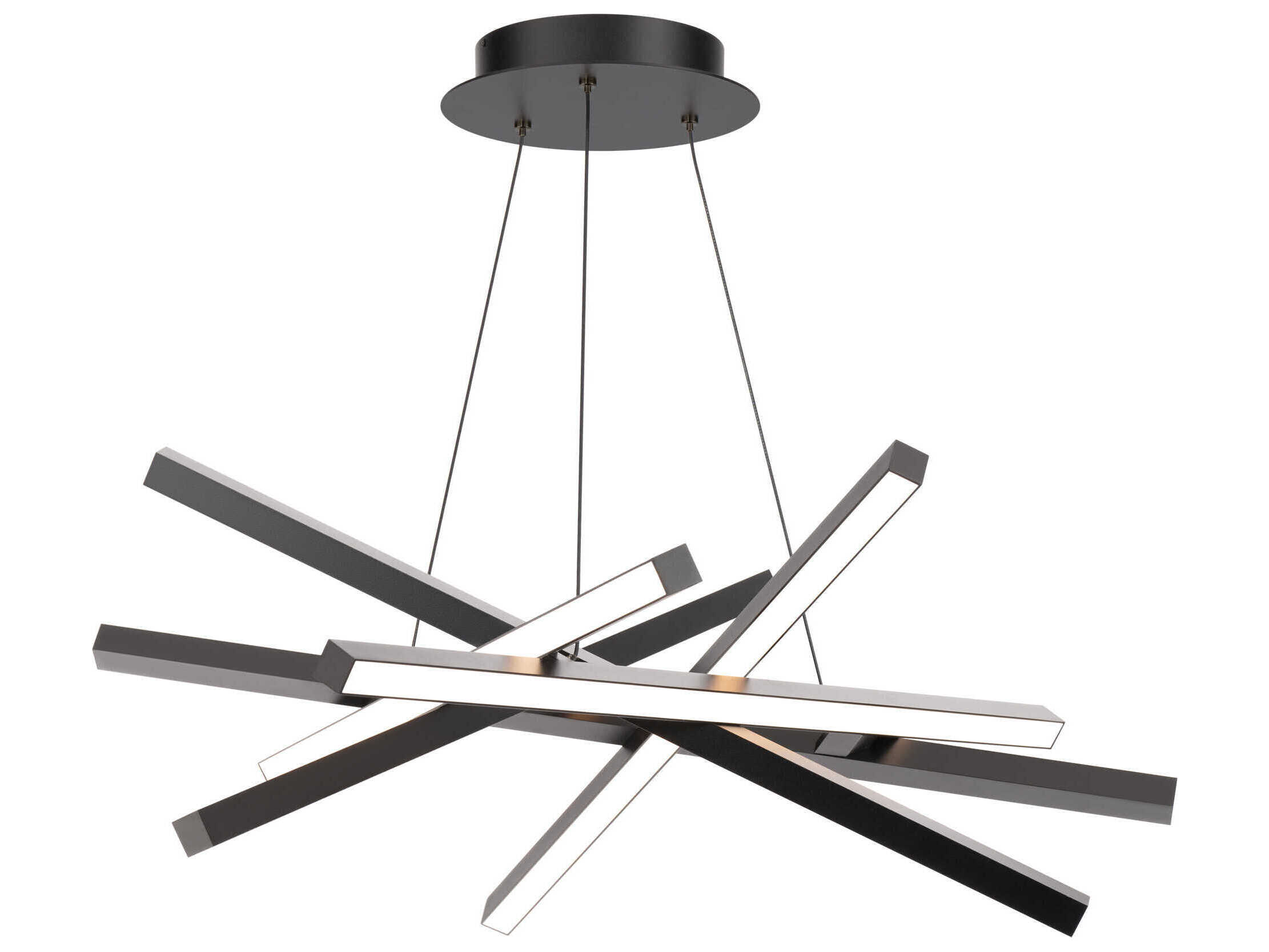 dweLED by WAC Lighting Parallax 6-Light Black LED Geometric Pendant