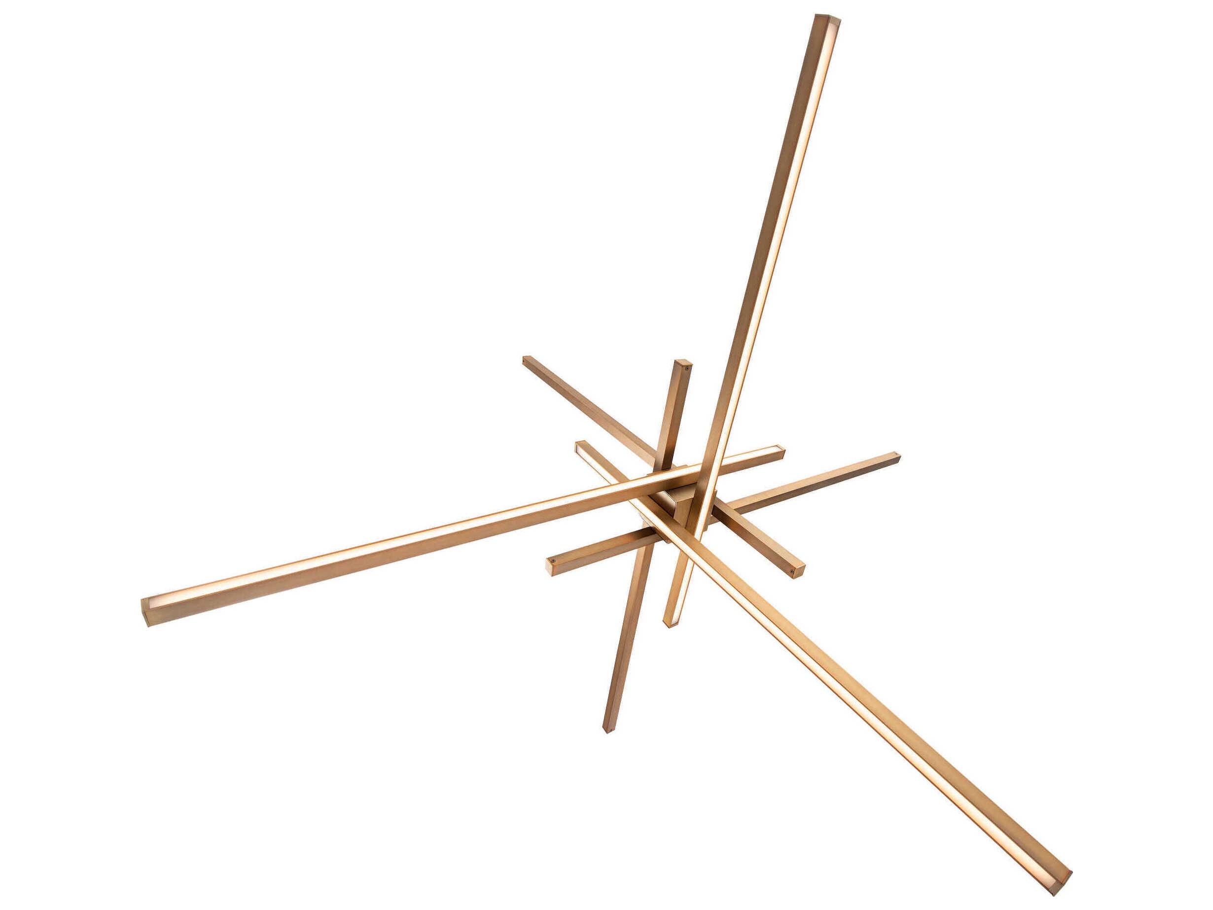 dweLED by WAC Lighting Parallax 1-Light Aged Brass LED Sputnik Pendant