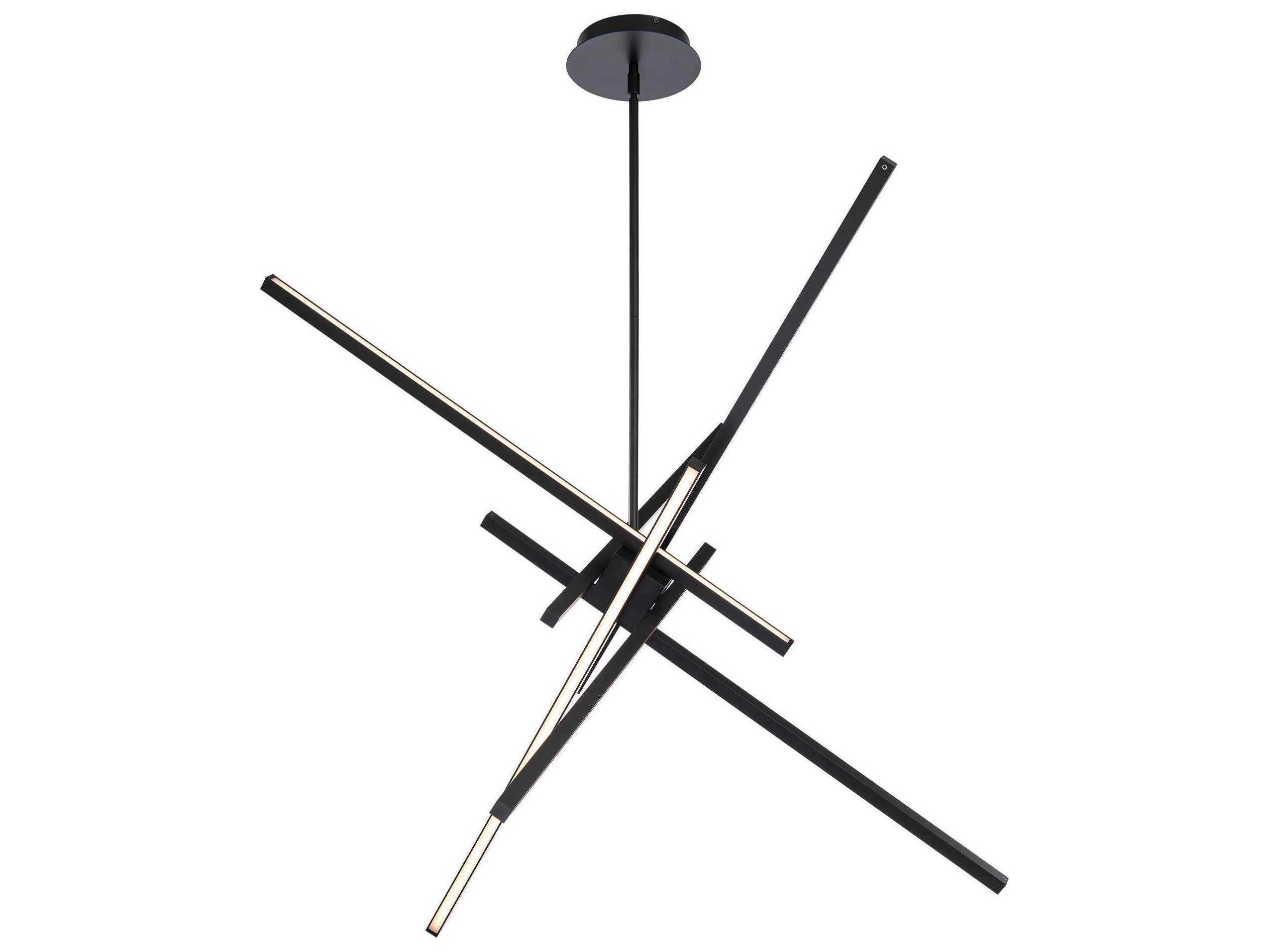 dweLED by WAC Lighting Parallax 1-Light Black LED Sputnik Pendant