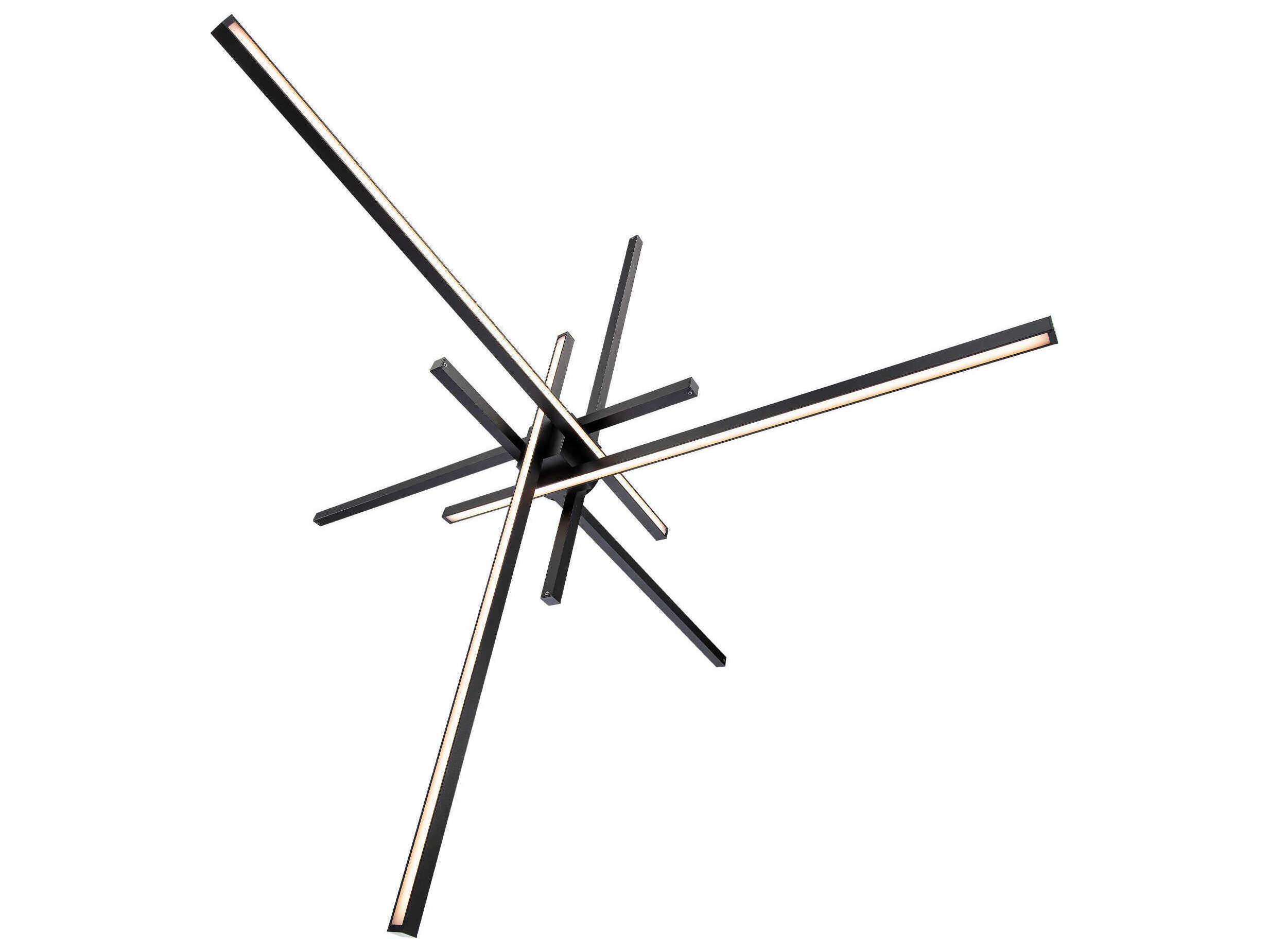 dweLED by WAC Lighting Parallax 1-Light Black LED Sputnik Pendant