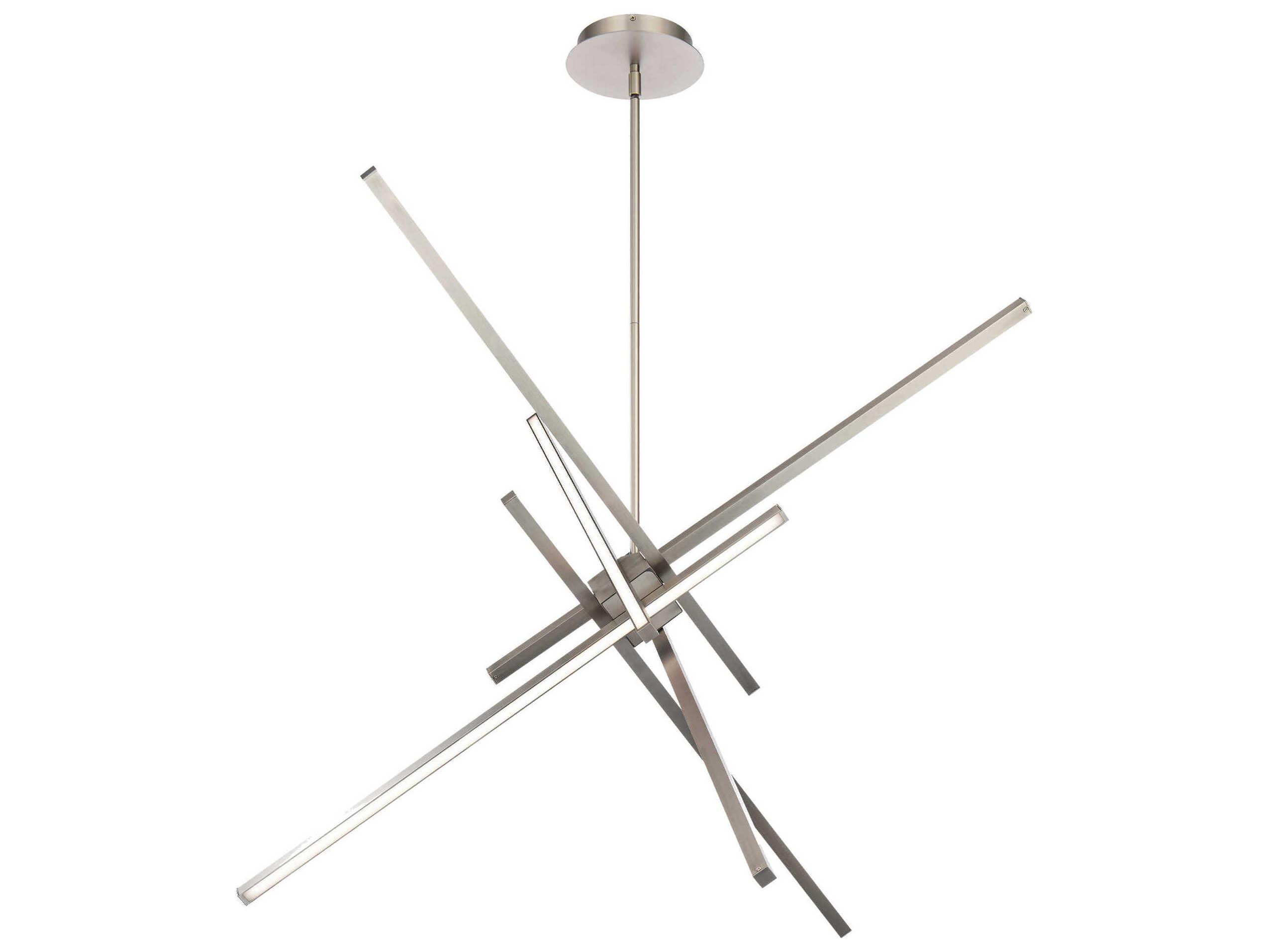 dweLED by WAC Lighting Parallax 1-Light Brushed Nickel LED Sputnik Pendant