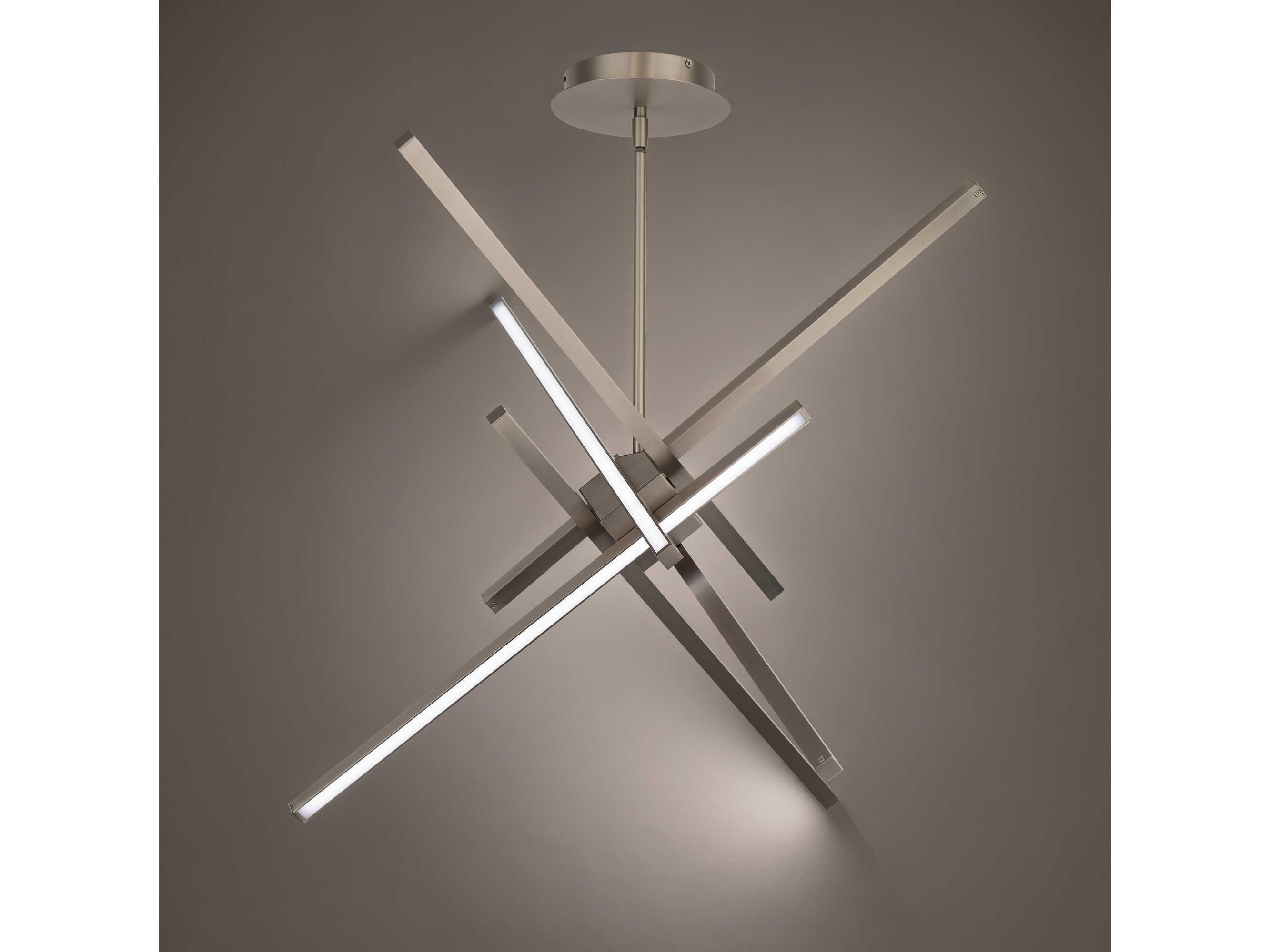 dweLED by WAC Lighting Parallax 1-Light Brushed Nickel LED Sputnik Pendant