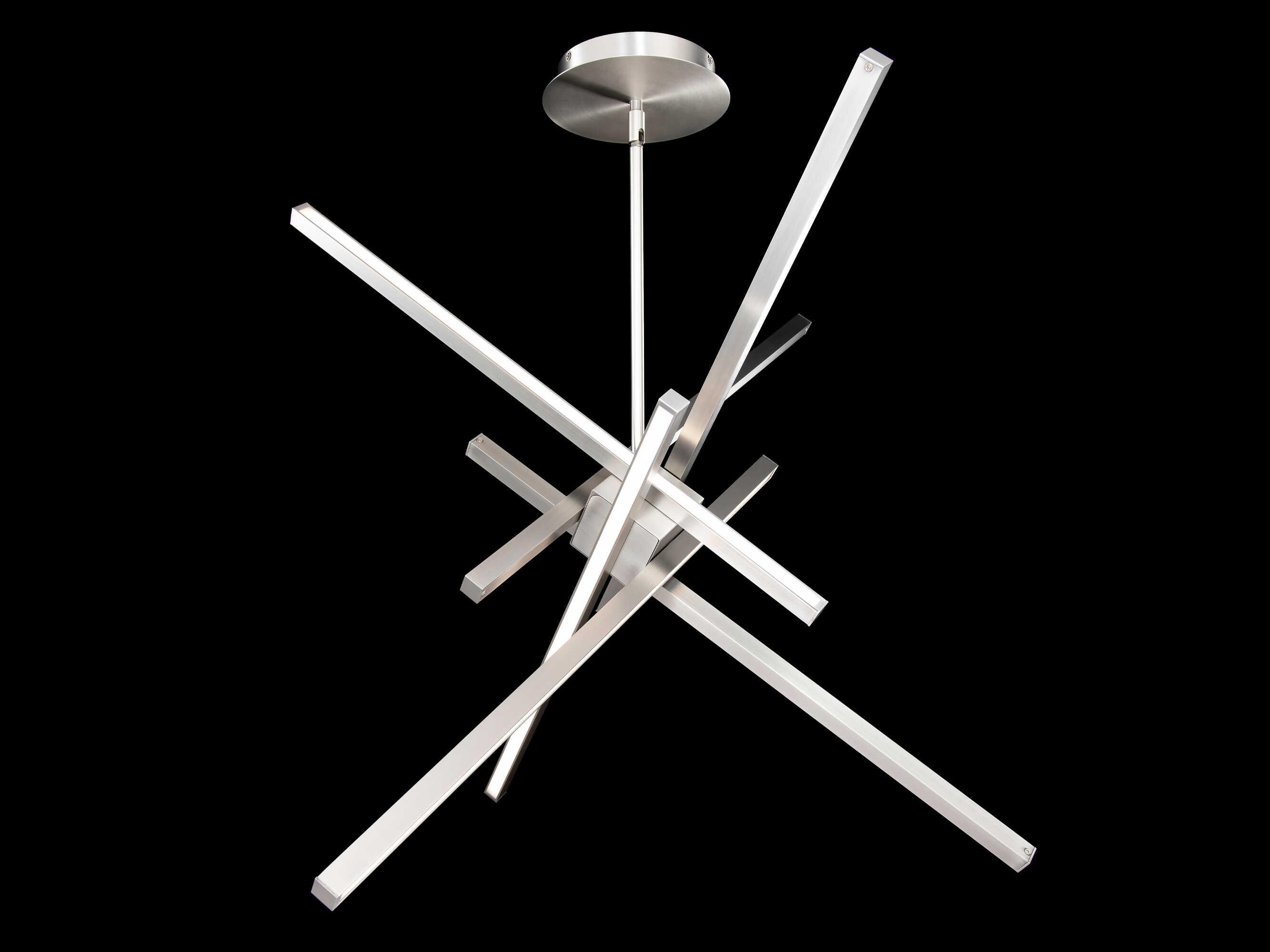 dweLED by WAC Lighting Parallax 1-Light Brushed Nickel LED Sputnik Pendant