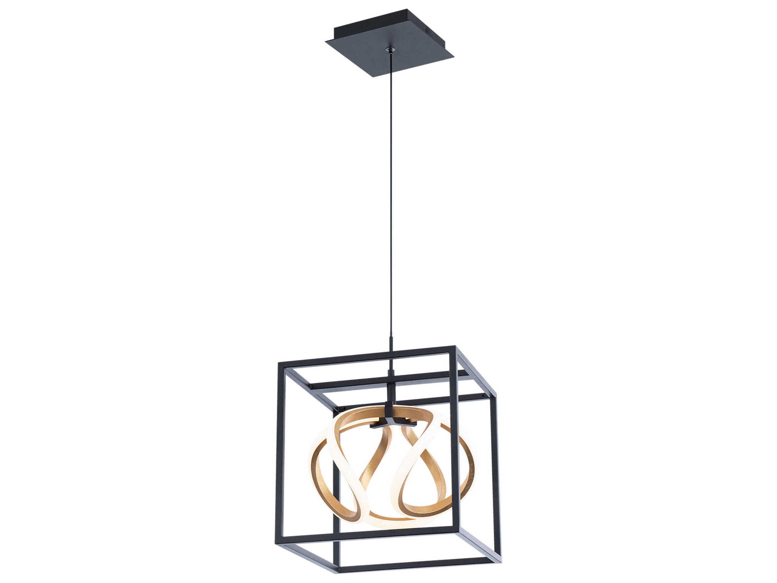 dweLED by WAC Lighting Sinclair 1-Light Black Gold Leaf LED Mini Pendant