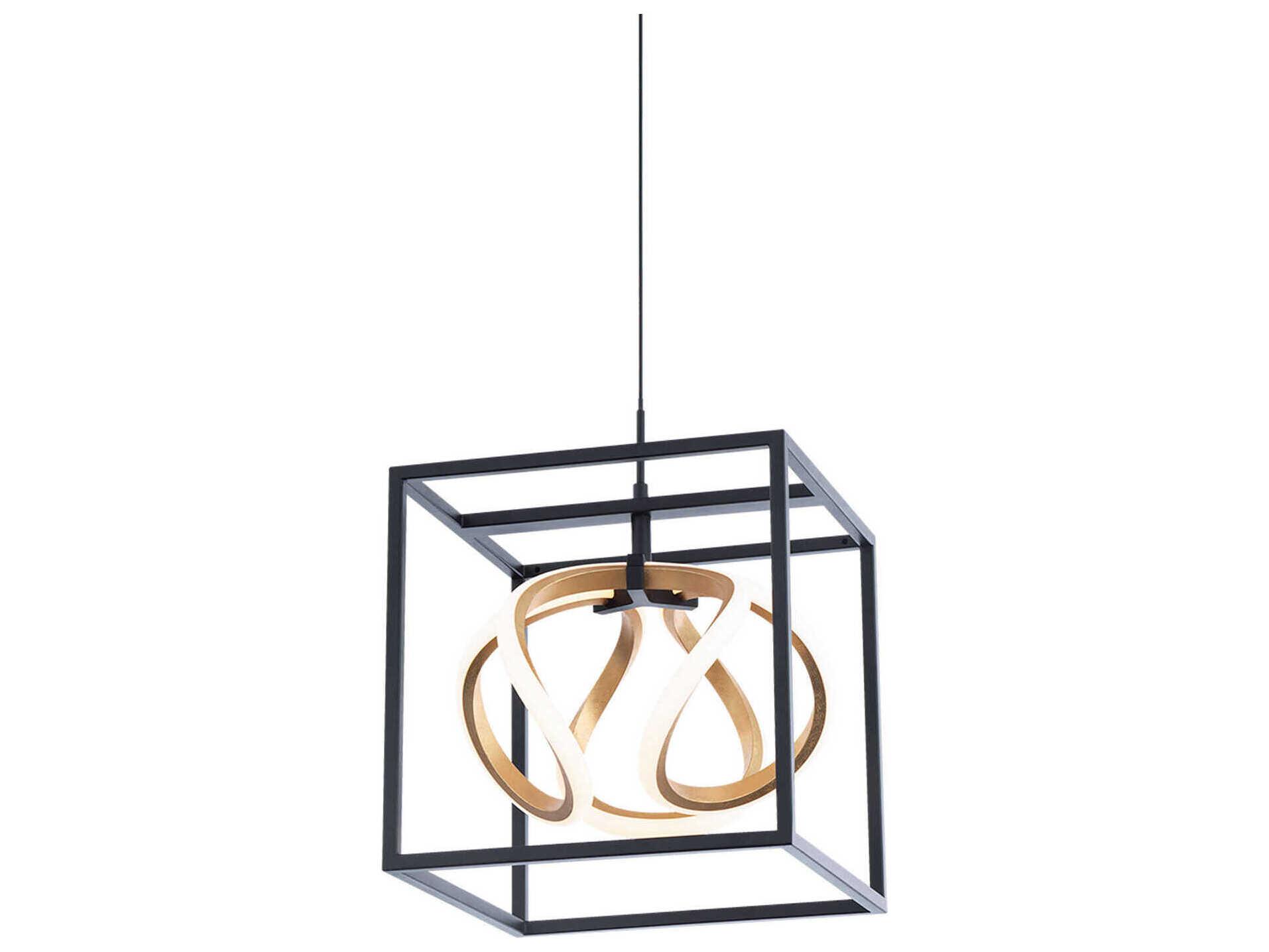 dweLED by WAC Lighting Sinclair 1-Light Black Gold Leaf LED Mini Pendant