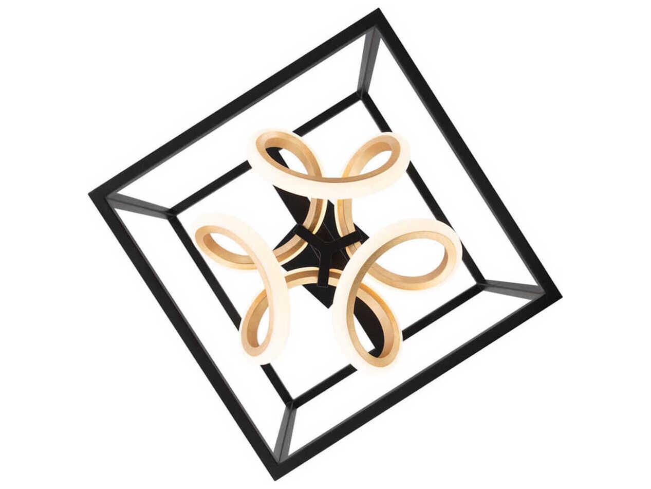 dweLED by WAC Lighting Sinclair 1-Light Black Gold Leaf LED Mini Pendant