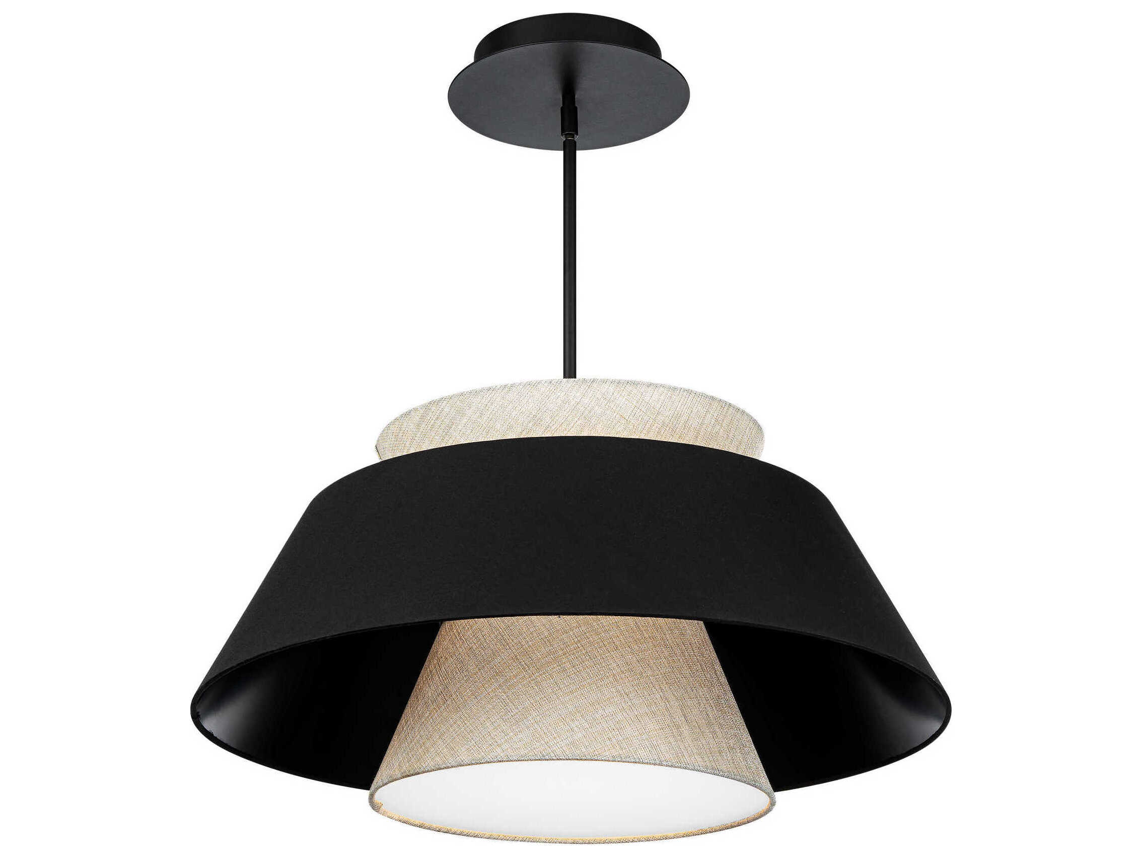 dweLED by WAC Lighting Rockabilly 1-Light Black LED Empire Round Pendant