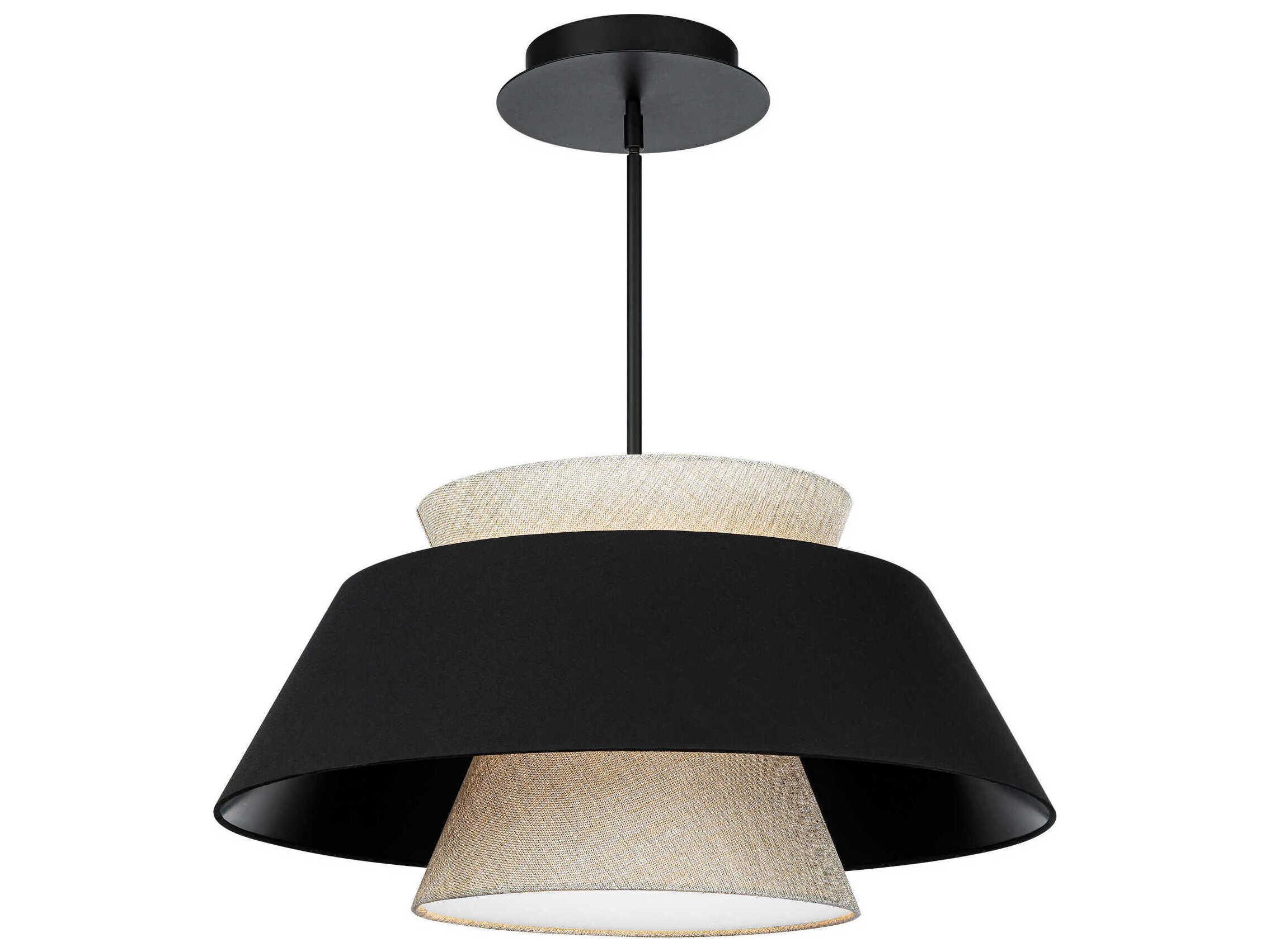 dweLED by WAC Lighting Rockabilly 1-Light Black LED Empire Round Pendant