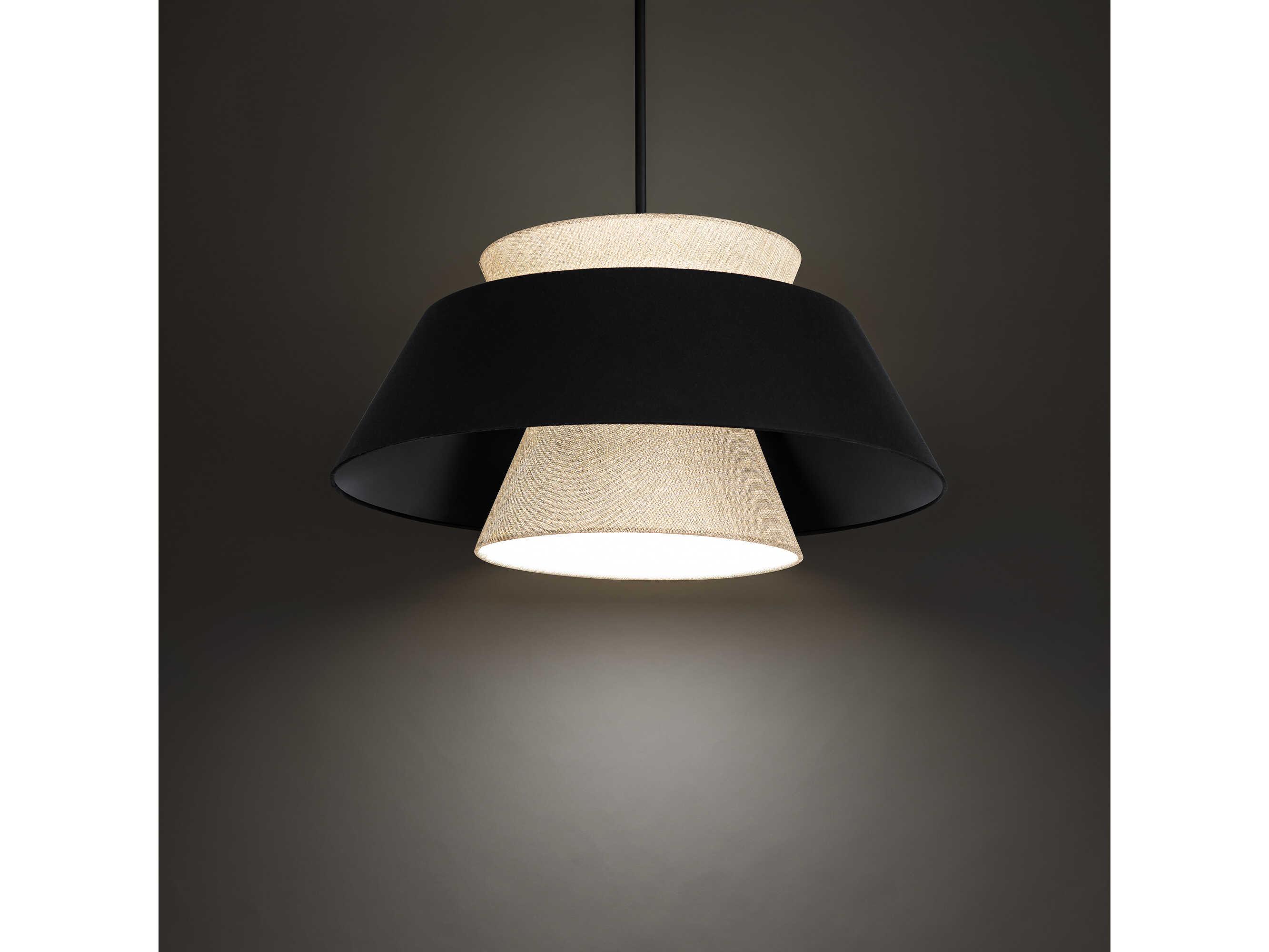 dweLED by WAC Lighting Rockabilly 1-Light Black LED Empire Round Pendant