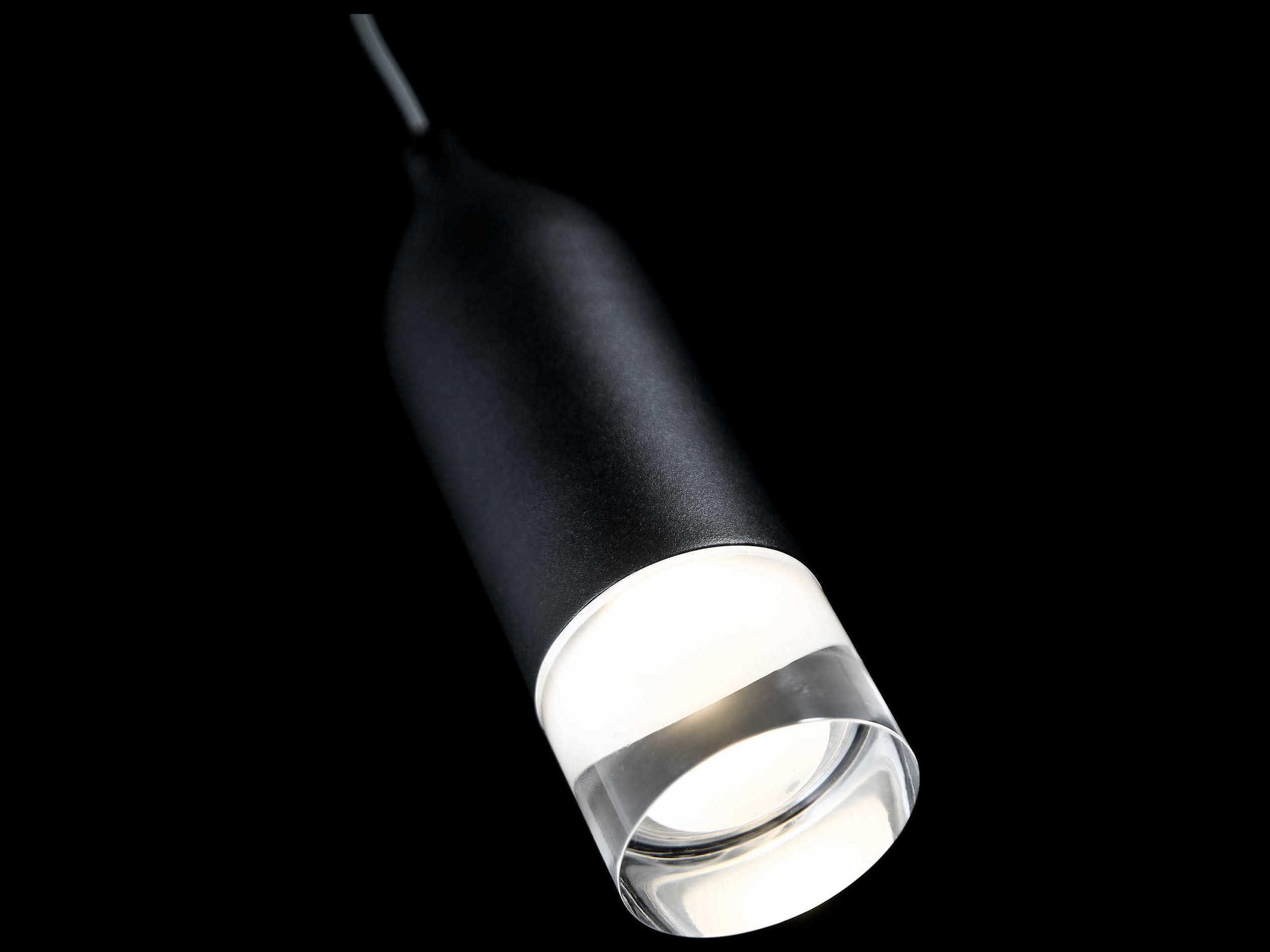 dweLED by WAC Lighting Action 1-Light Black LED Cylinder Linear Mini Pendant