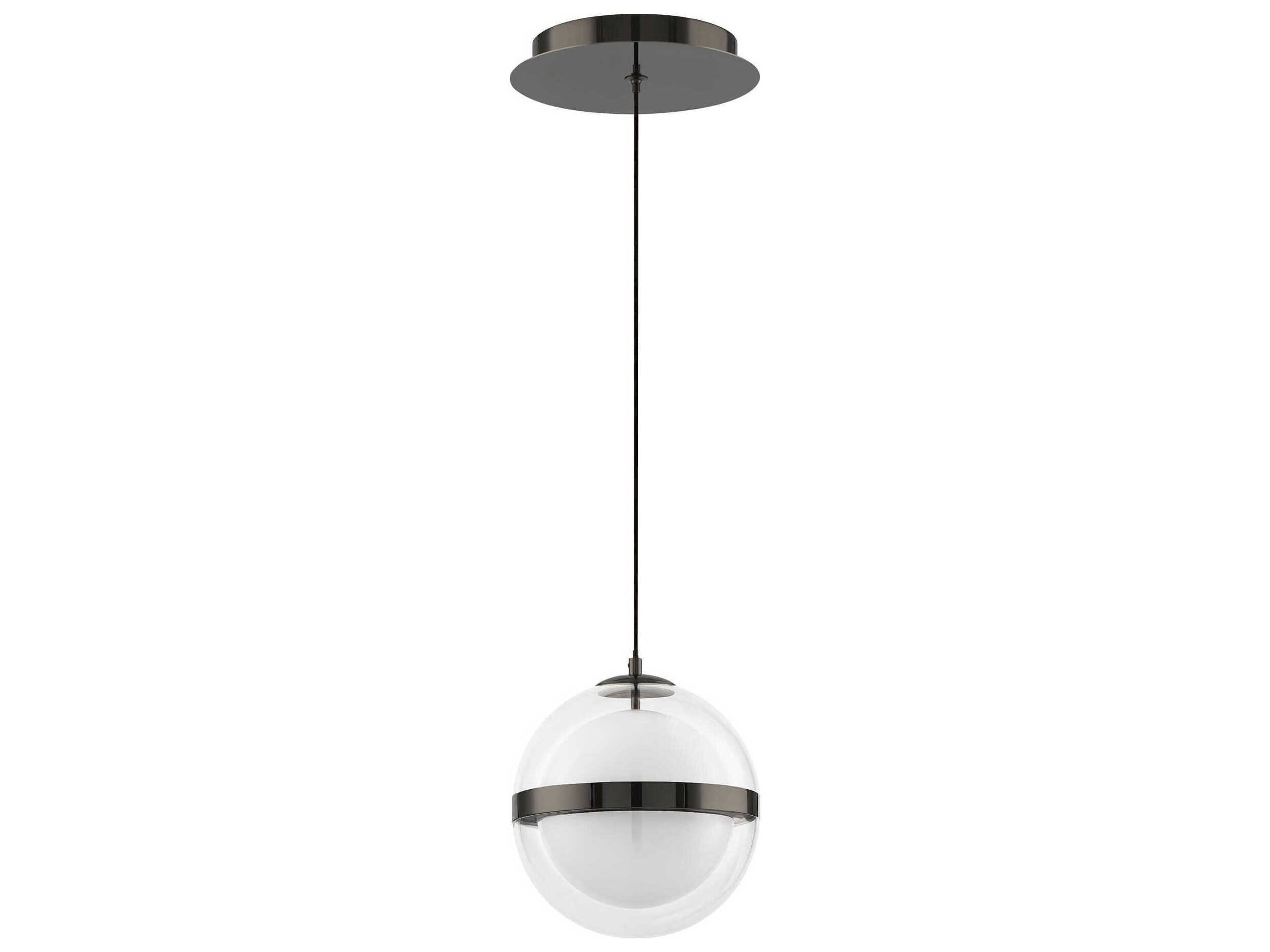 dweLED by WAC Lighting Cyllindra 1-Light Black Chrome Globe Mini Pendant