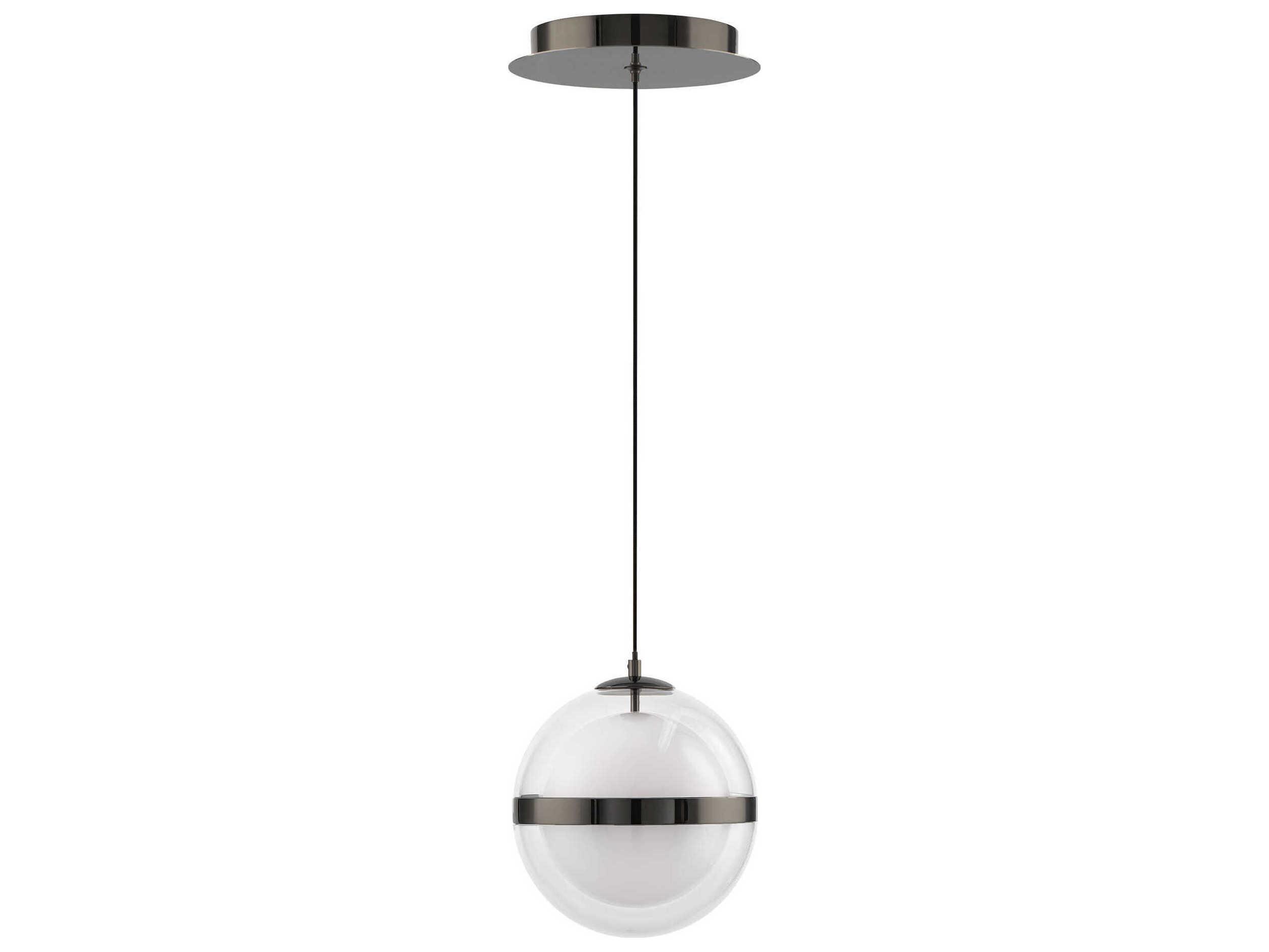 dweLED by WAC Lighting Cyllindra 1-Light Black Chrome Globe Mini Pendant