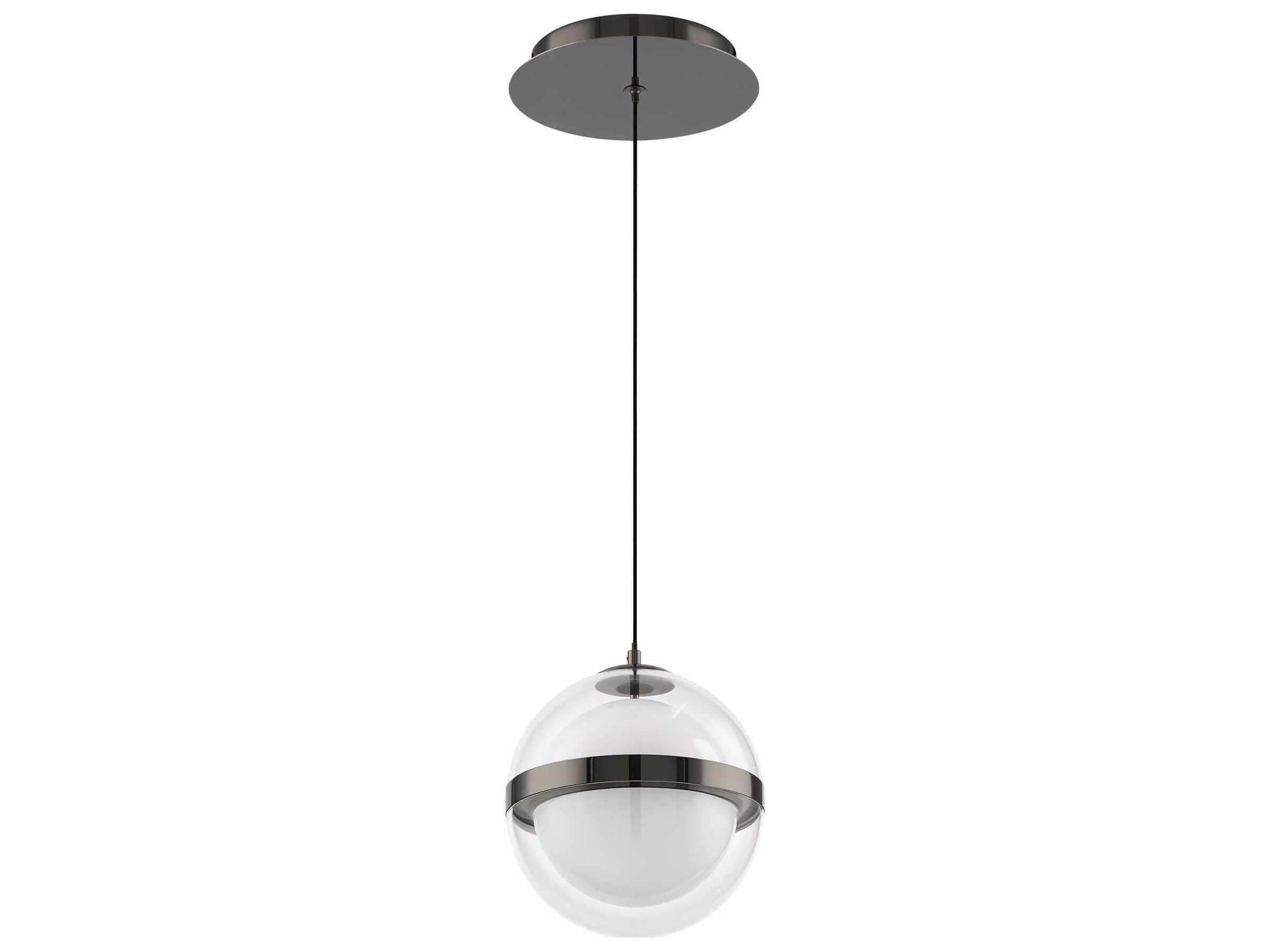 dweLED by WAC Lighting Cyllindra 1-Light Black Chrome Globe Mini Pendant