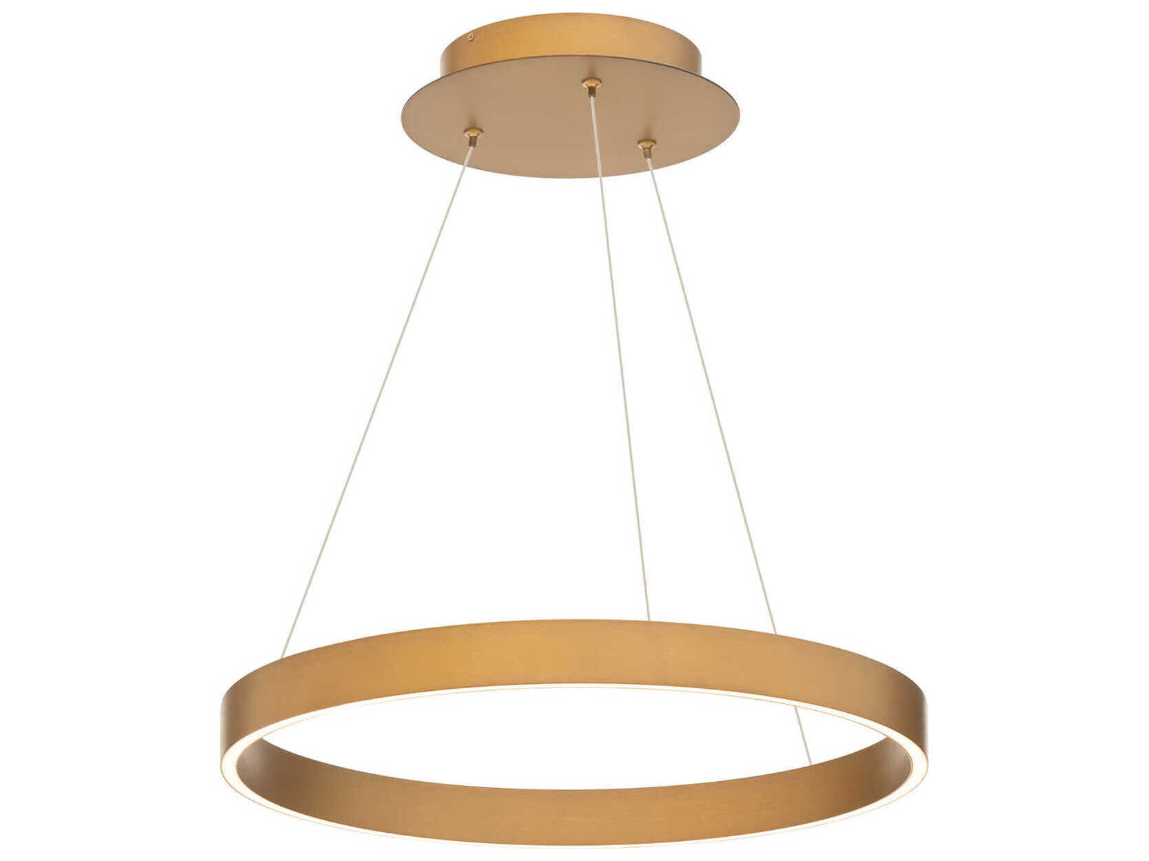 dweLED by WAC Lighting Sirius 1-Light Aged Brass Round Pendant