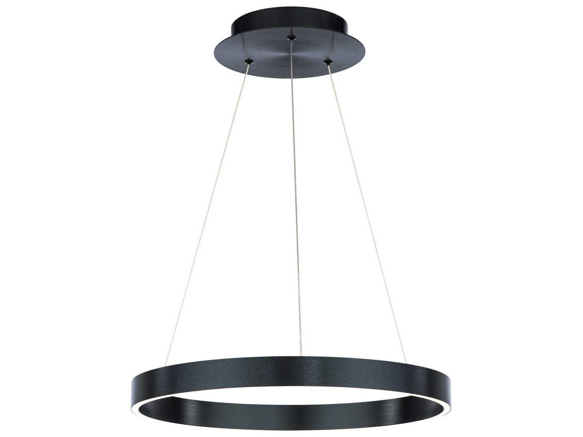 dweLED by WAC Lighting Sirius 1-Light Black LED Round Pendant