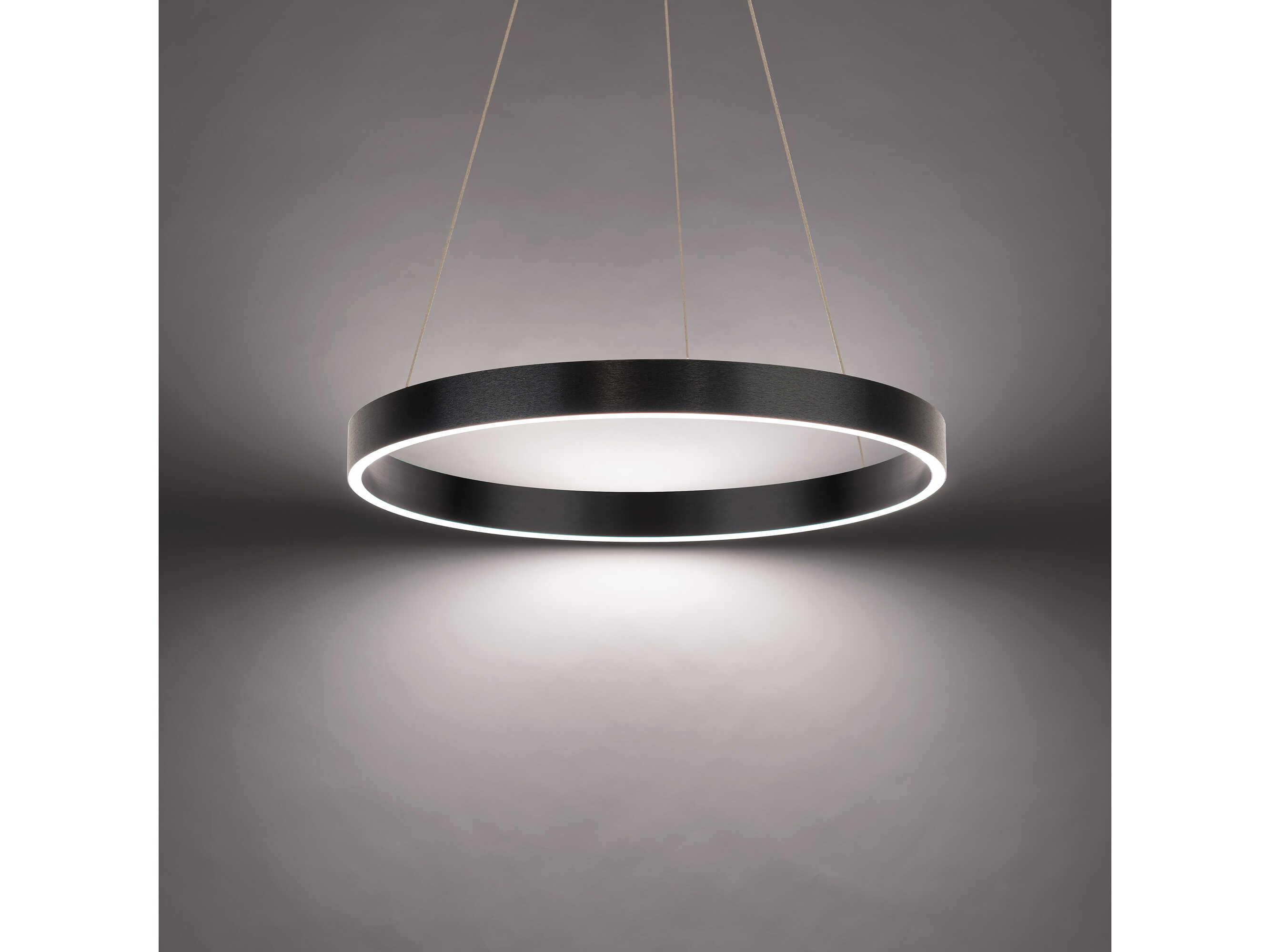dweLED by WAC Lighting Sirius 1-Light Black LED Round Pendant
