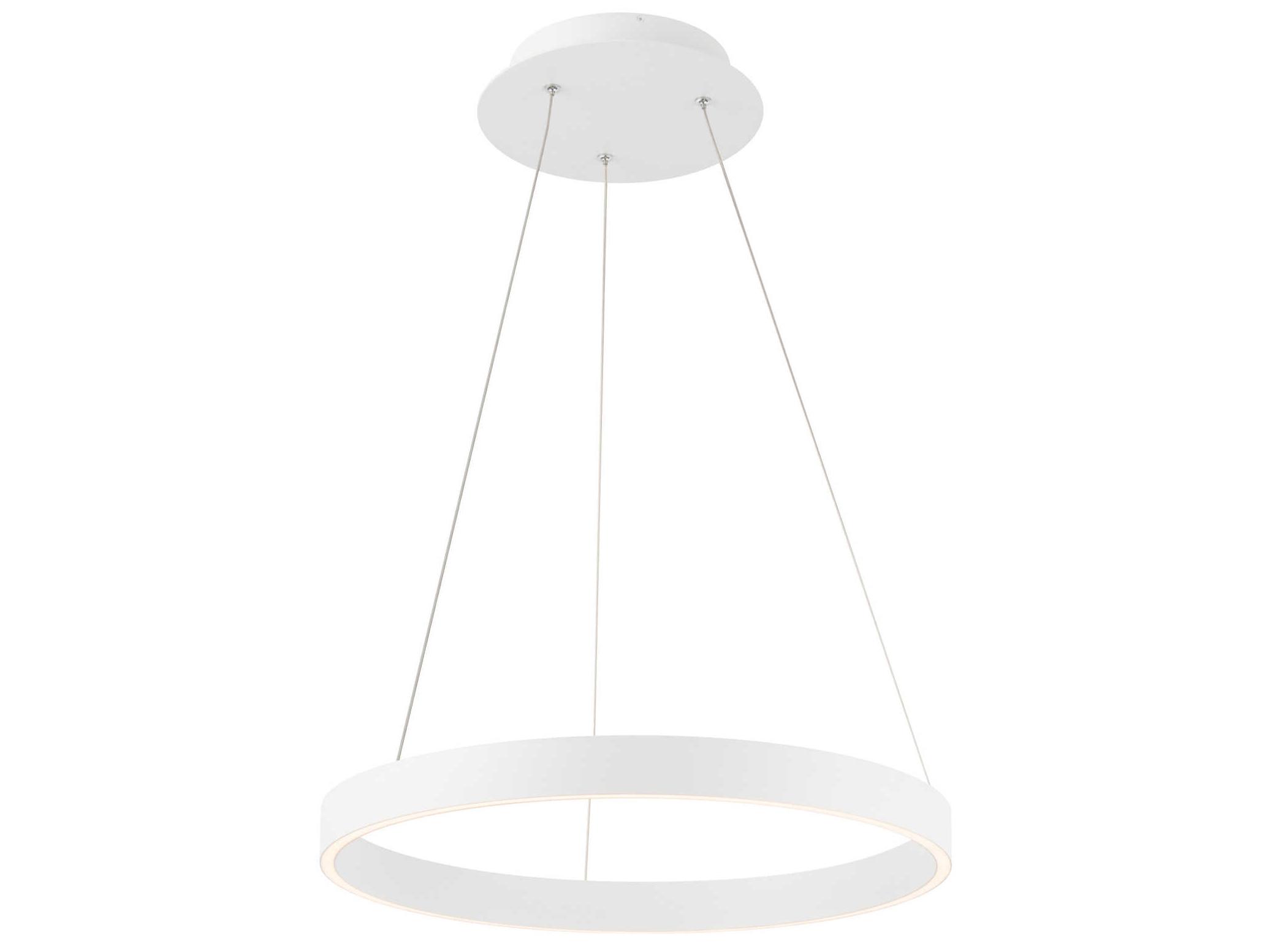 dweLED by WAC Lighting Sirius 1-Light White LED Round Pendant
