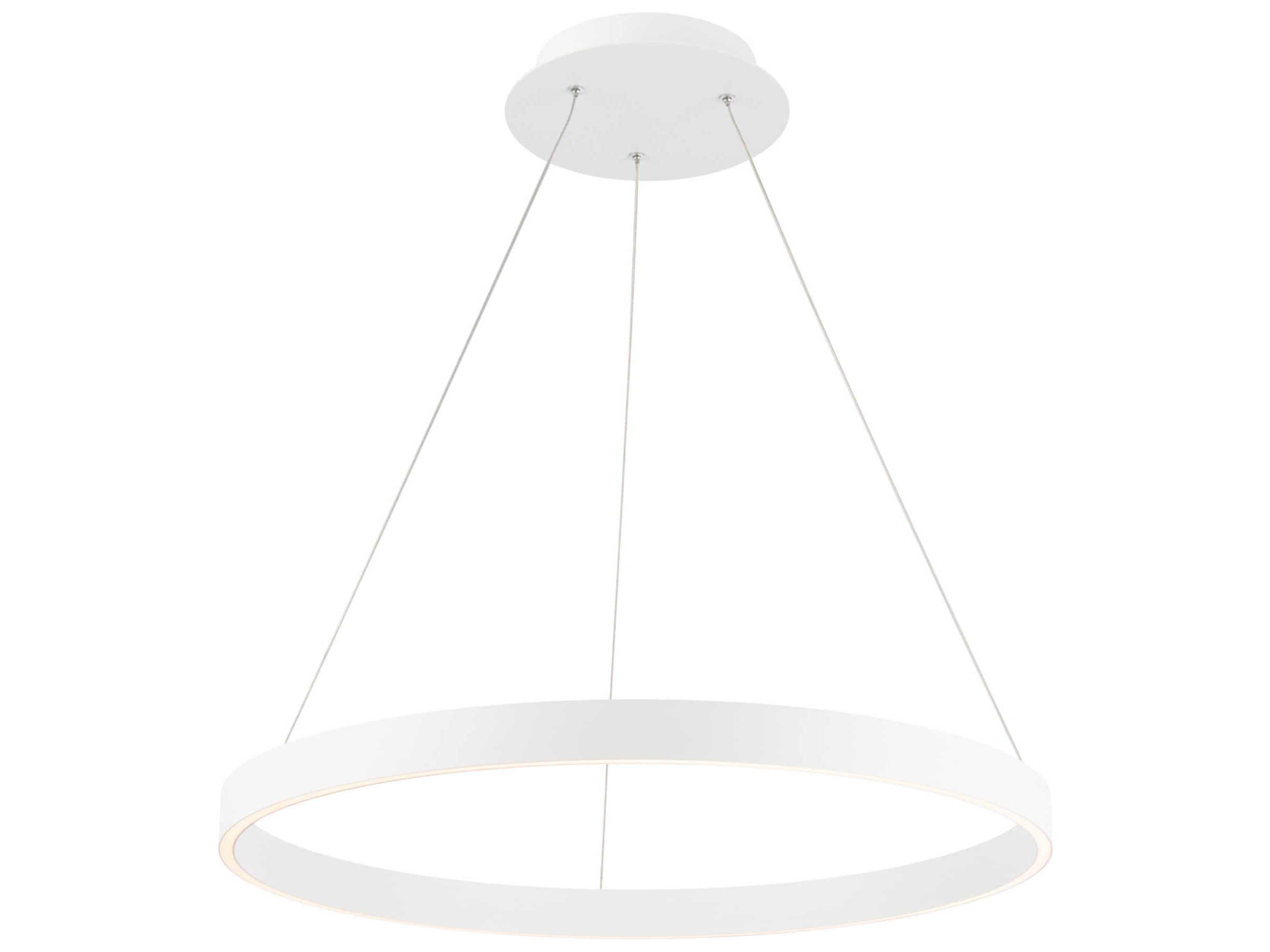 dweLED by WAC Lighting Sirius 1-Light White LED Round Pendant
