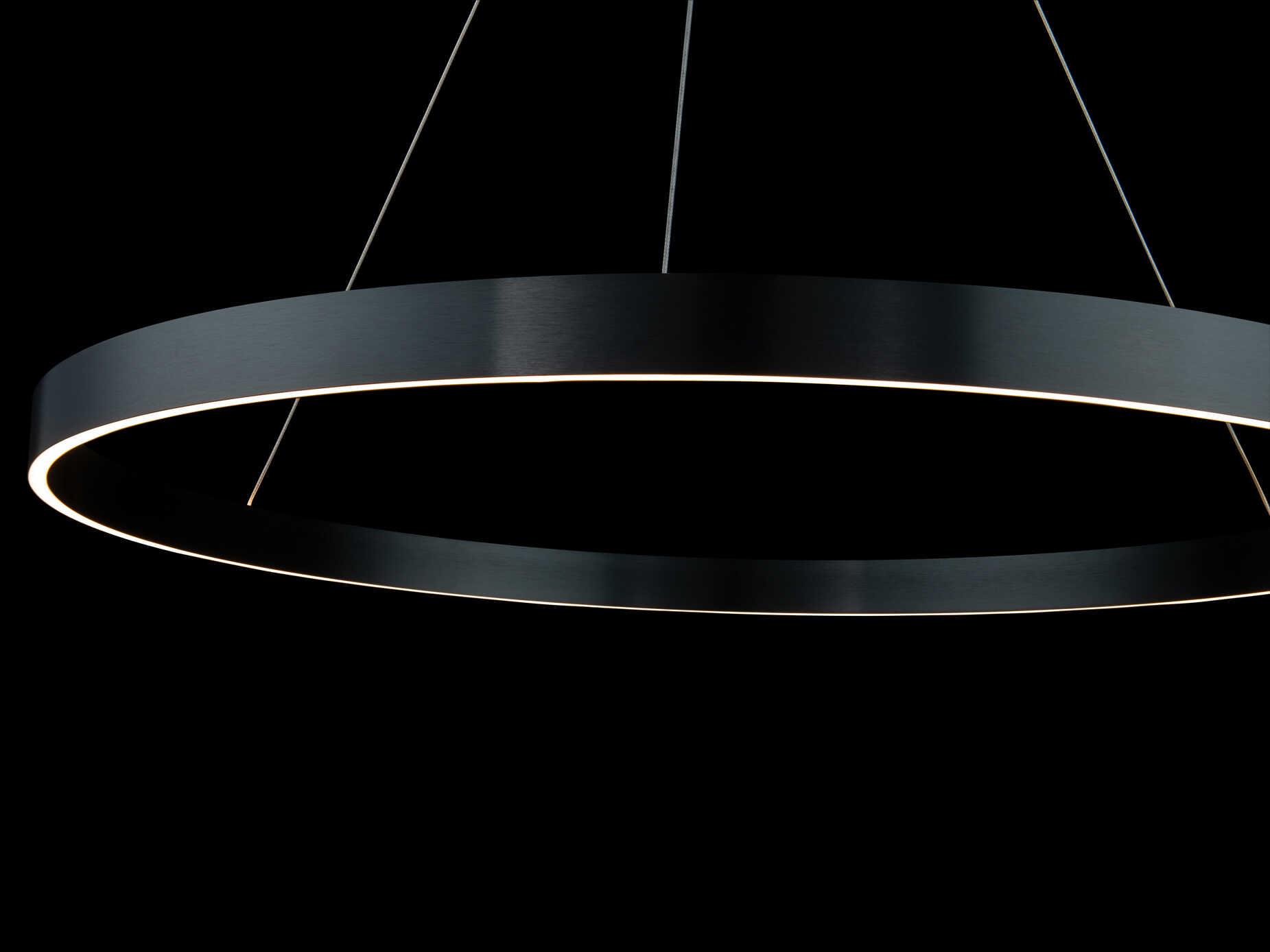 dweLED by WAC Lighting Sirius 1-Light Black LED Round Pendant