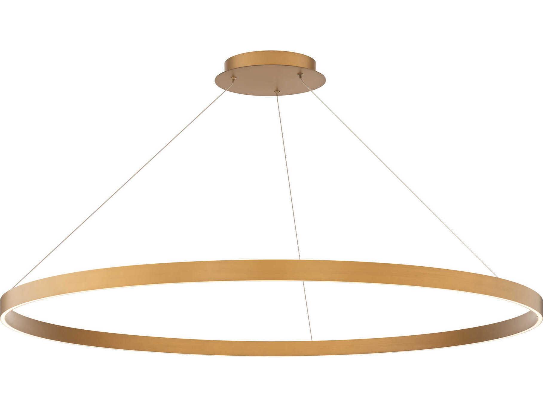 dweLED by WAC Lighting Sirius 1-Light Aged Brass Round Pendant