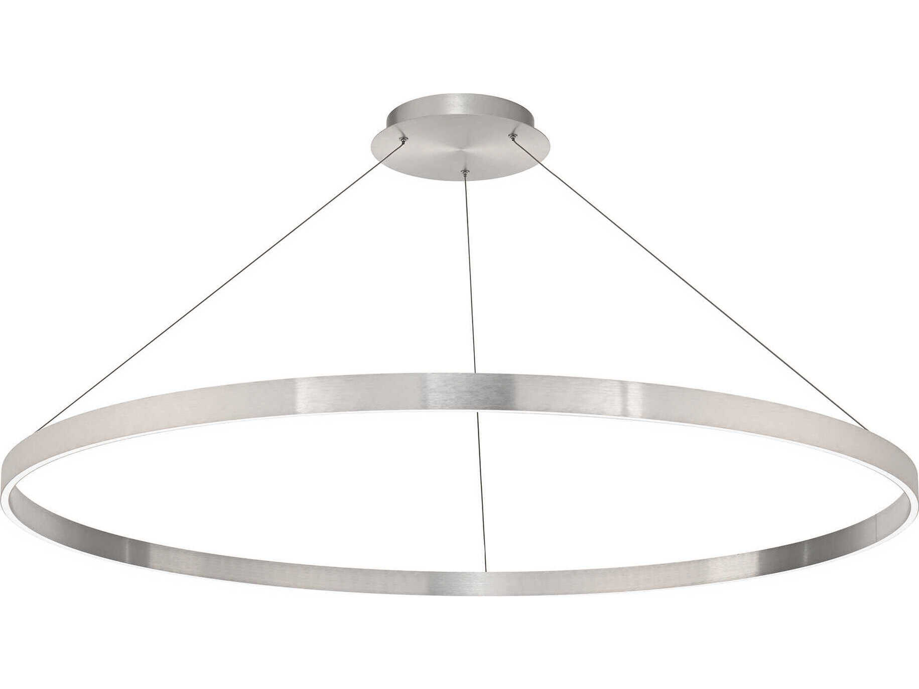 dweLED by WAC Lighting Sirius 1-Light Brushed Aluminum Gray Round Pendant