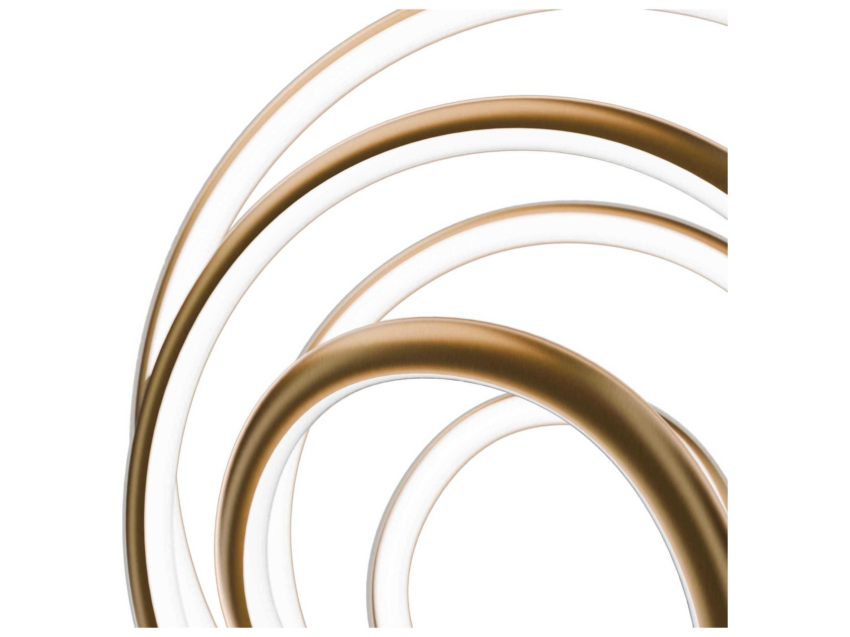 dweLED by WAC Lighting Hoopla 1-Light Aged Brass Pendant