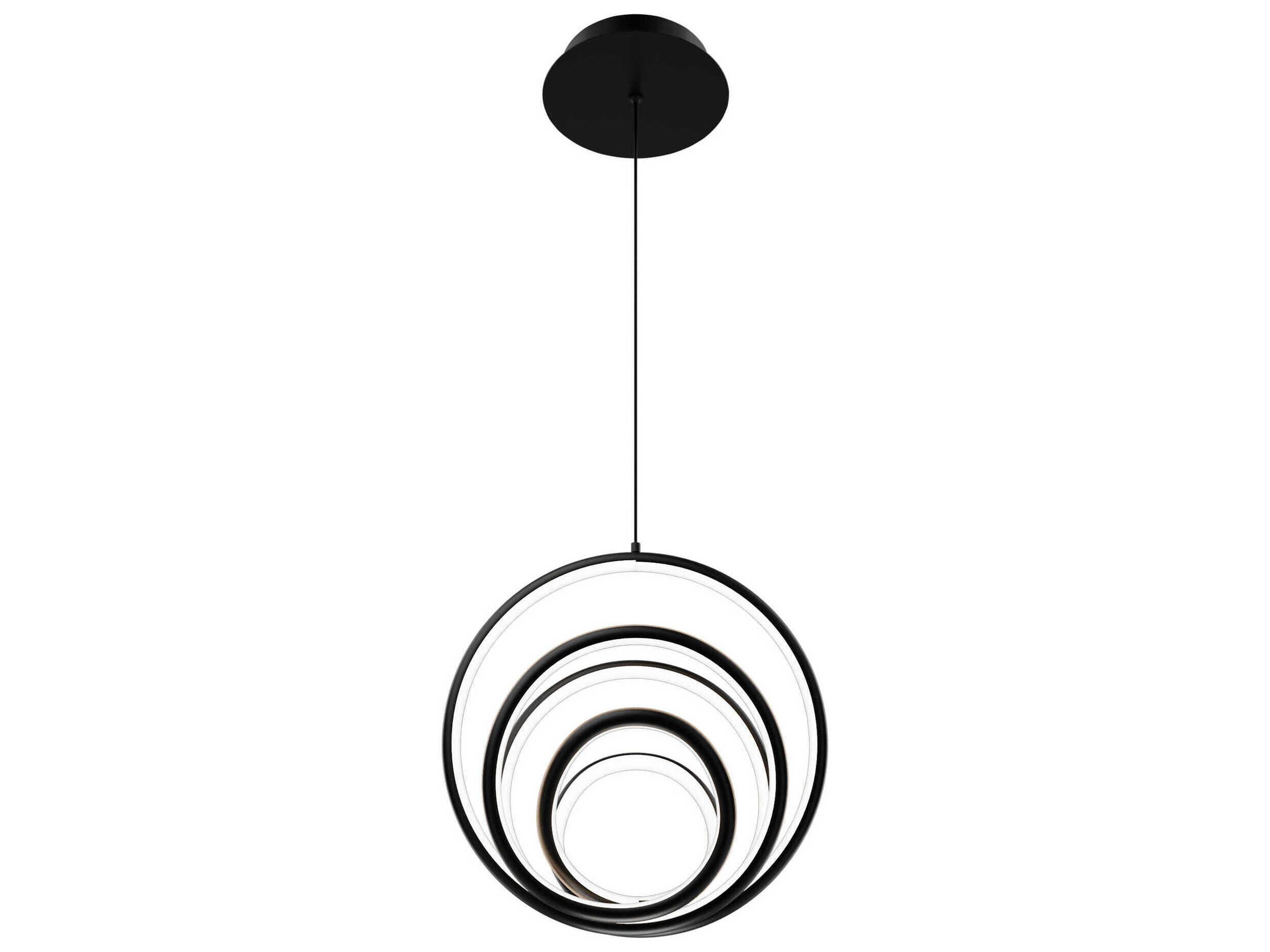 dweLED by WAC Lighting Hoopla 1-Light Black Pendant