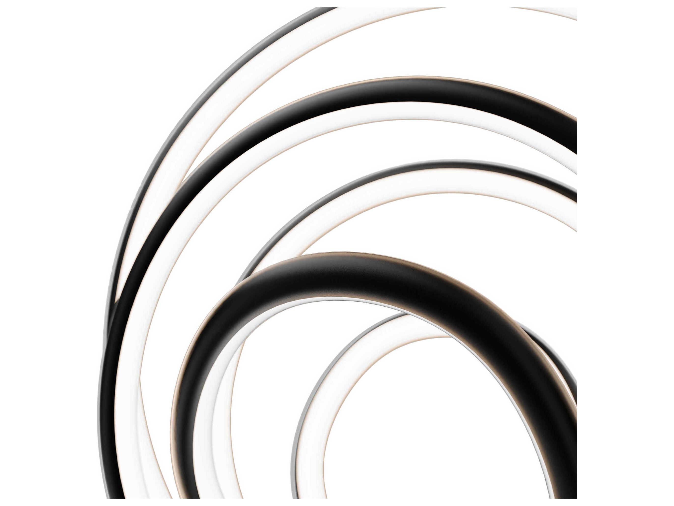 dweLED by WAC Lighting Hoopla 1-Light Black Pendant