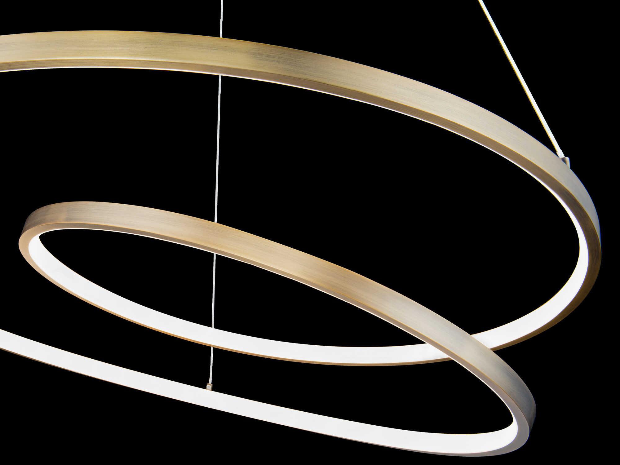 dweLED by WAC Lighting Marques 1-Light Aged Brass LED Round Pendant