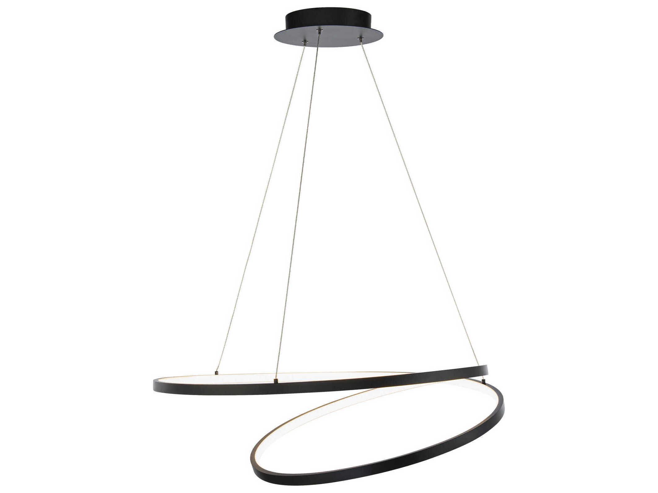 dweLED by WAC Lighting Marques 1-Light Black LED Round Pendant