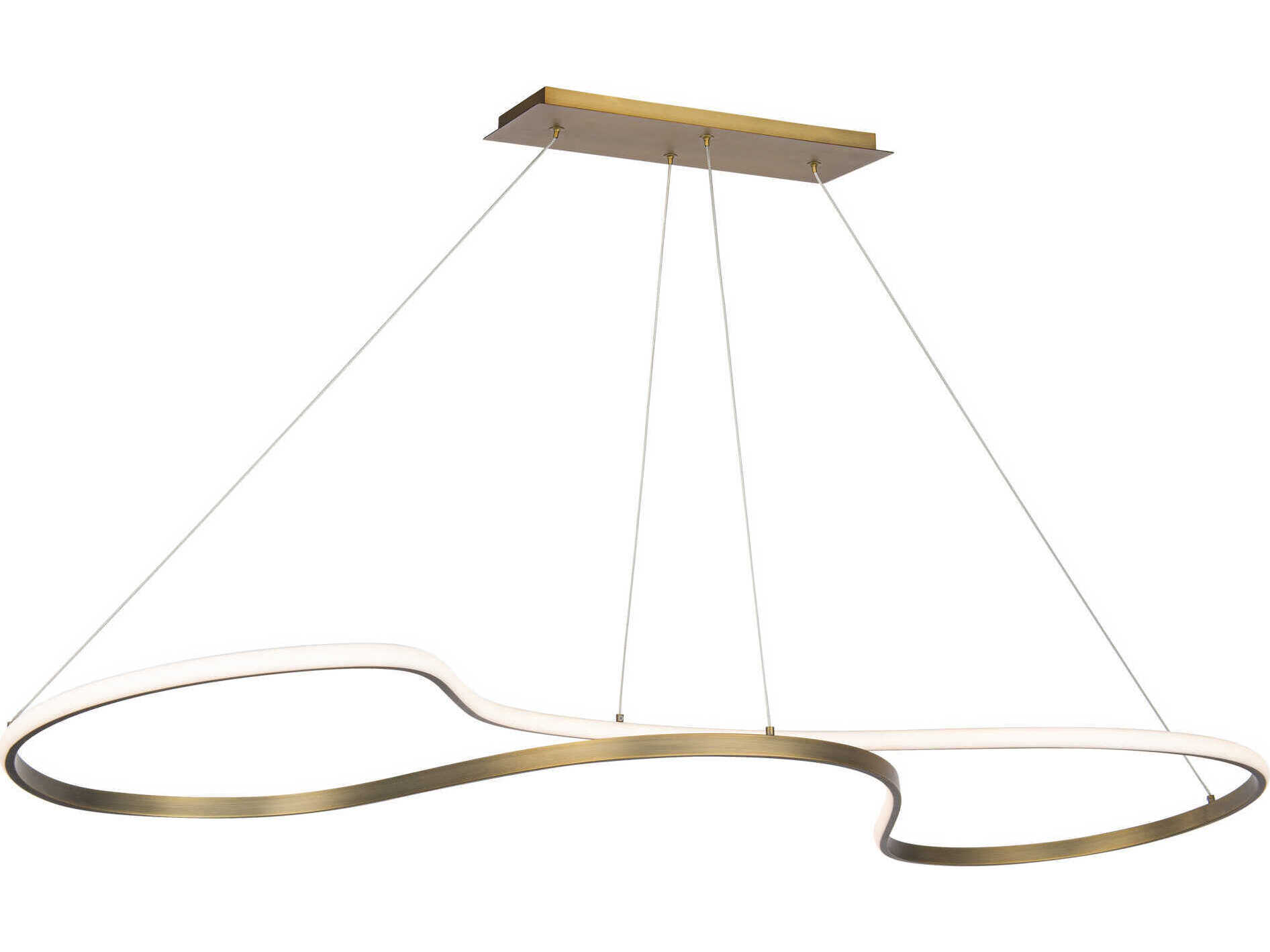 dweLED by WAC Lighting Marques 1-Light Aged Brass LED Round Island Pendant
