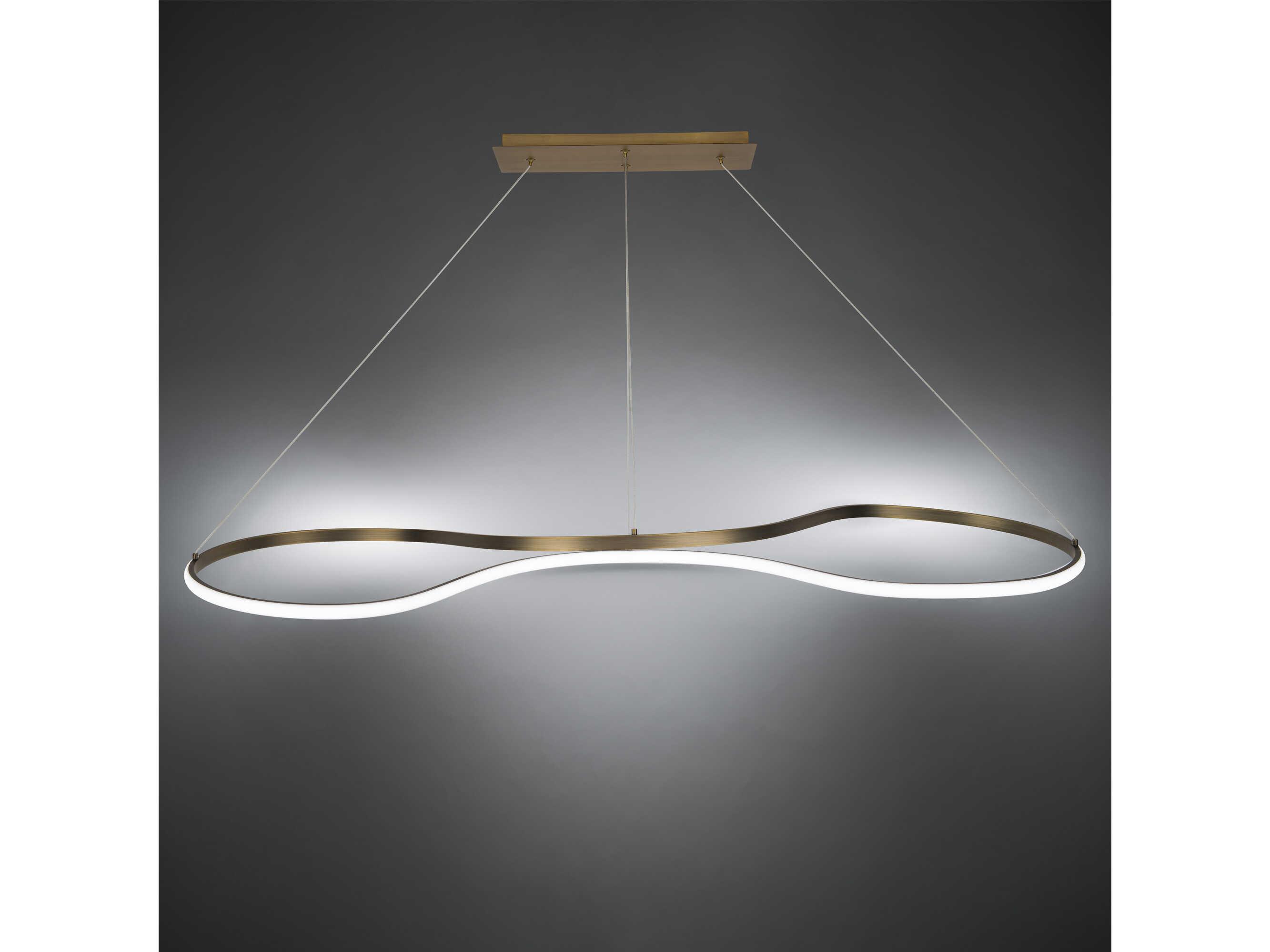 dweLED by WAC Lighting Marques 1-Light Aged Brass LED Round Island Pendant