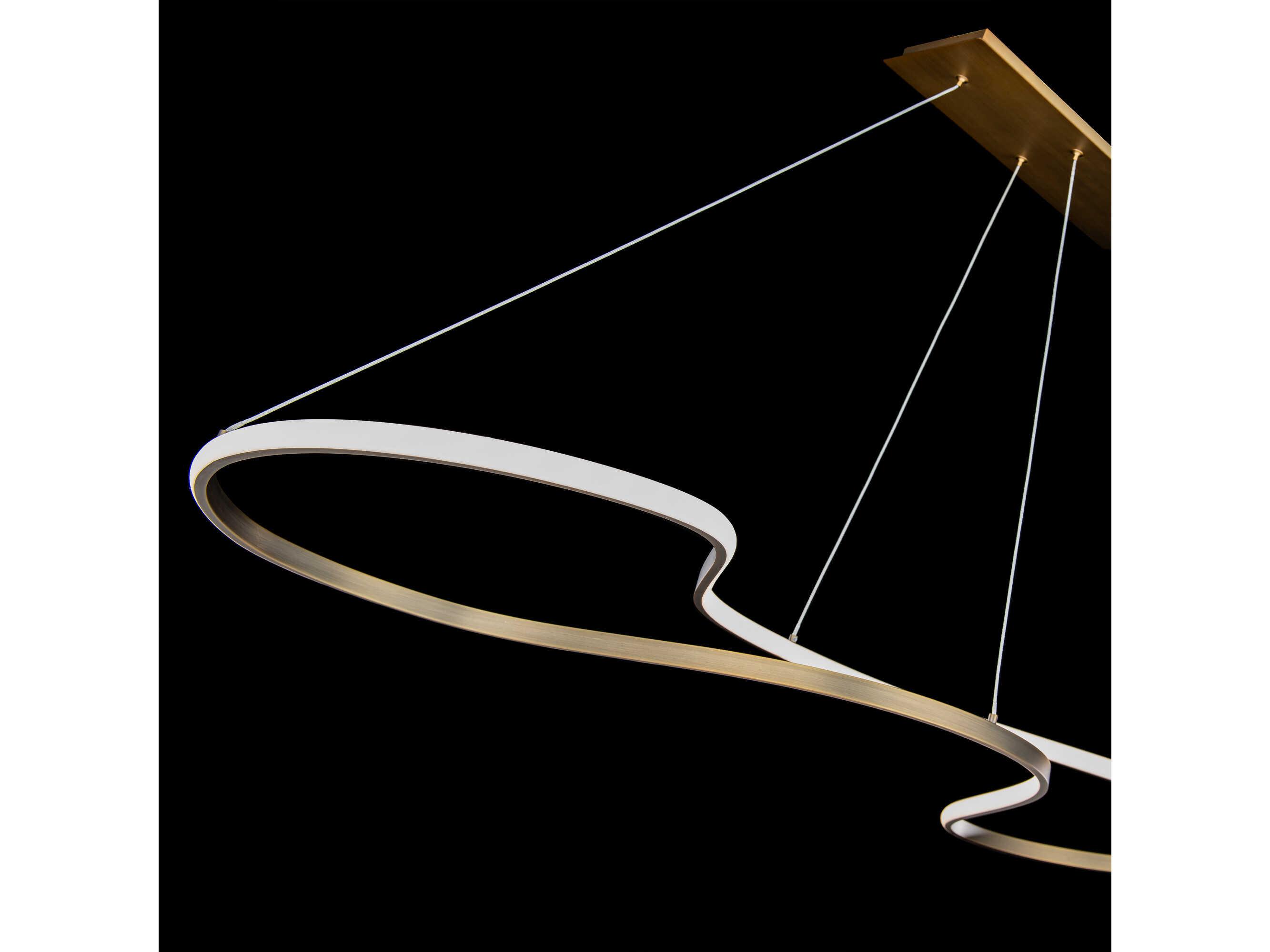 dweLED by WAC Lighting Marques 1-Light Aged Brass LED Round Island Pendant