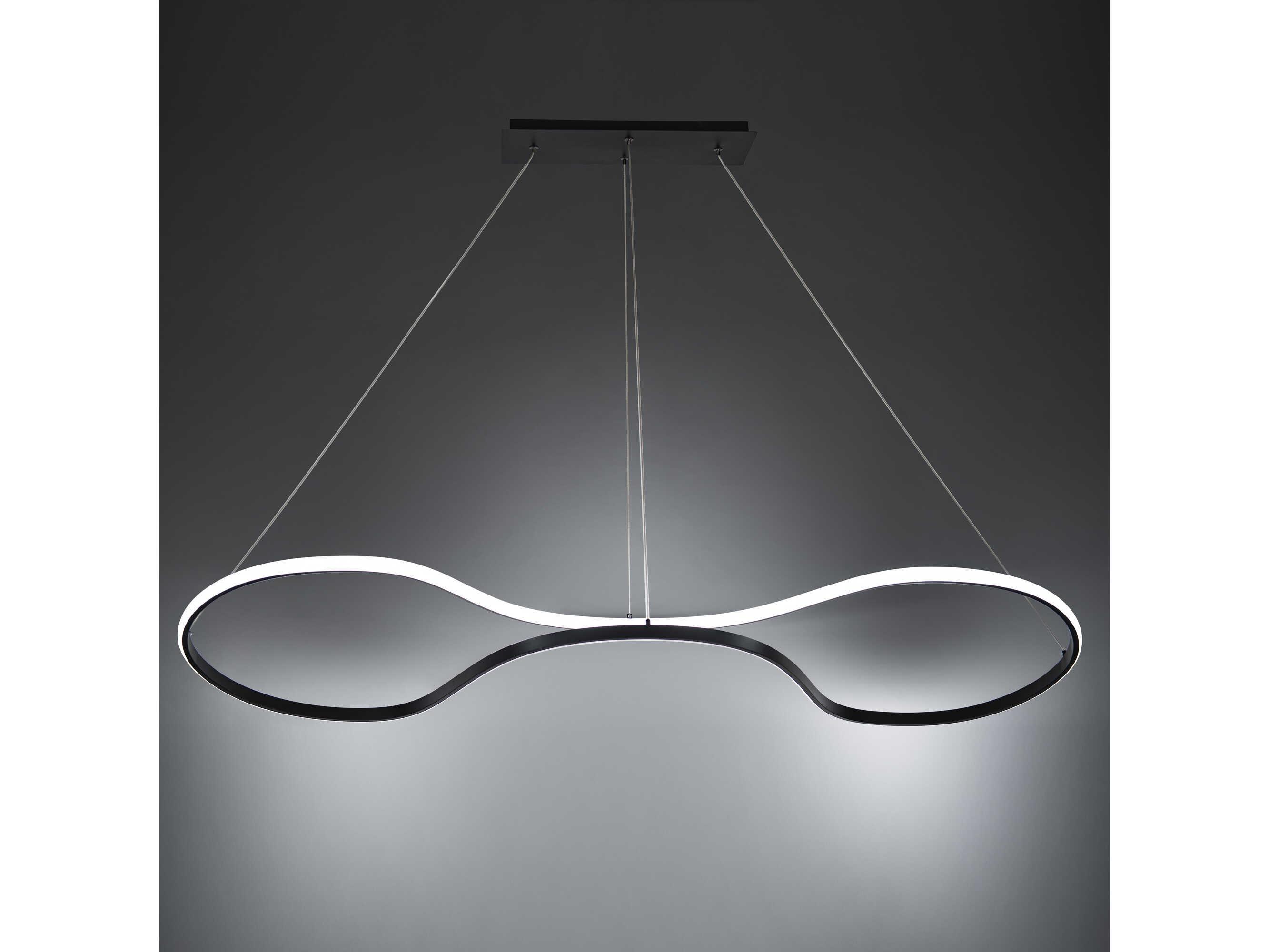 dweLED by WAC Lighting Marques 1-Light Black LED Round Island Pendant