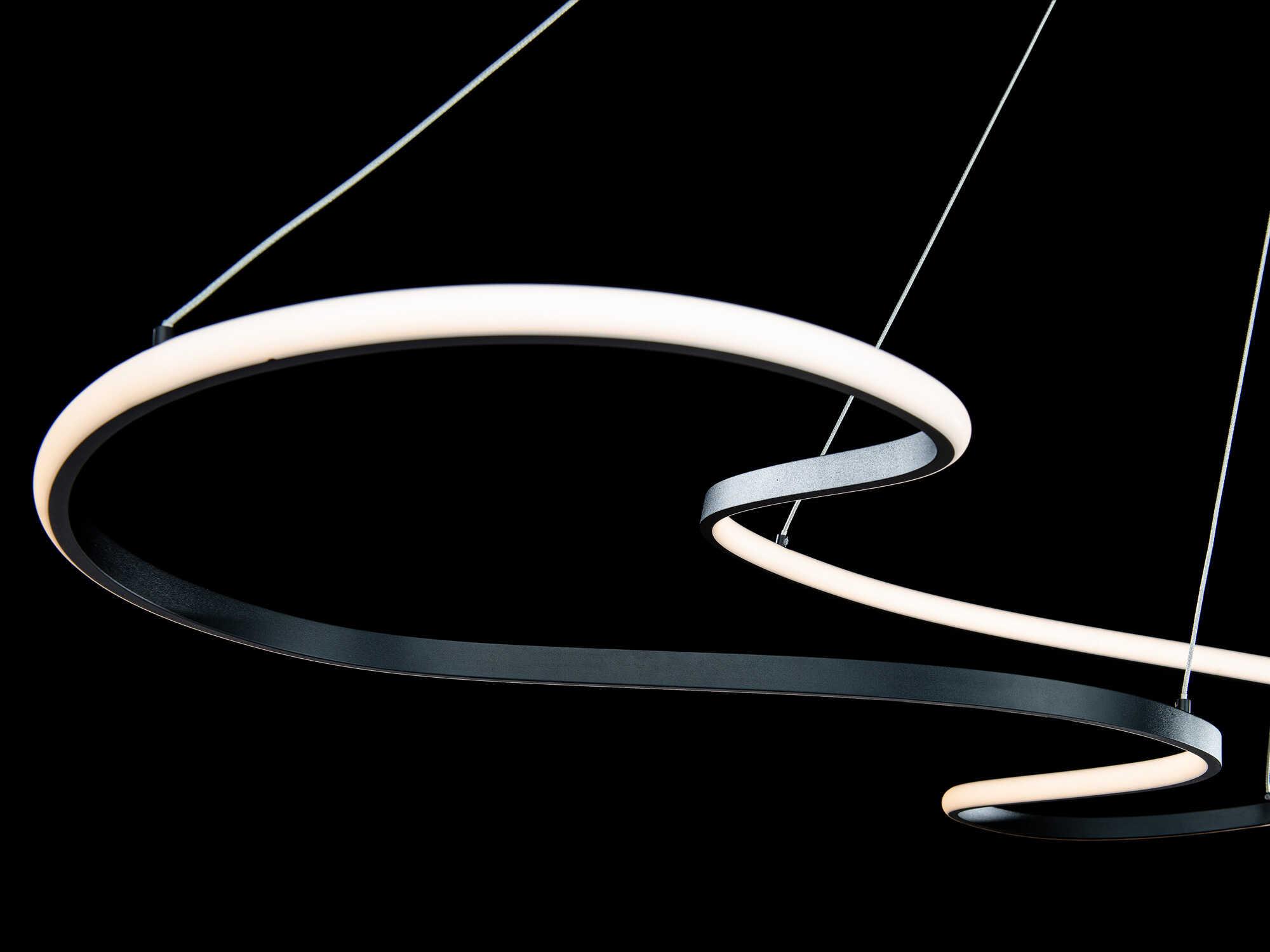 dweLED by WAC Lighting Marques 1-Light Black LED Round Island Pendant