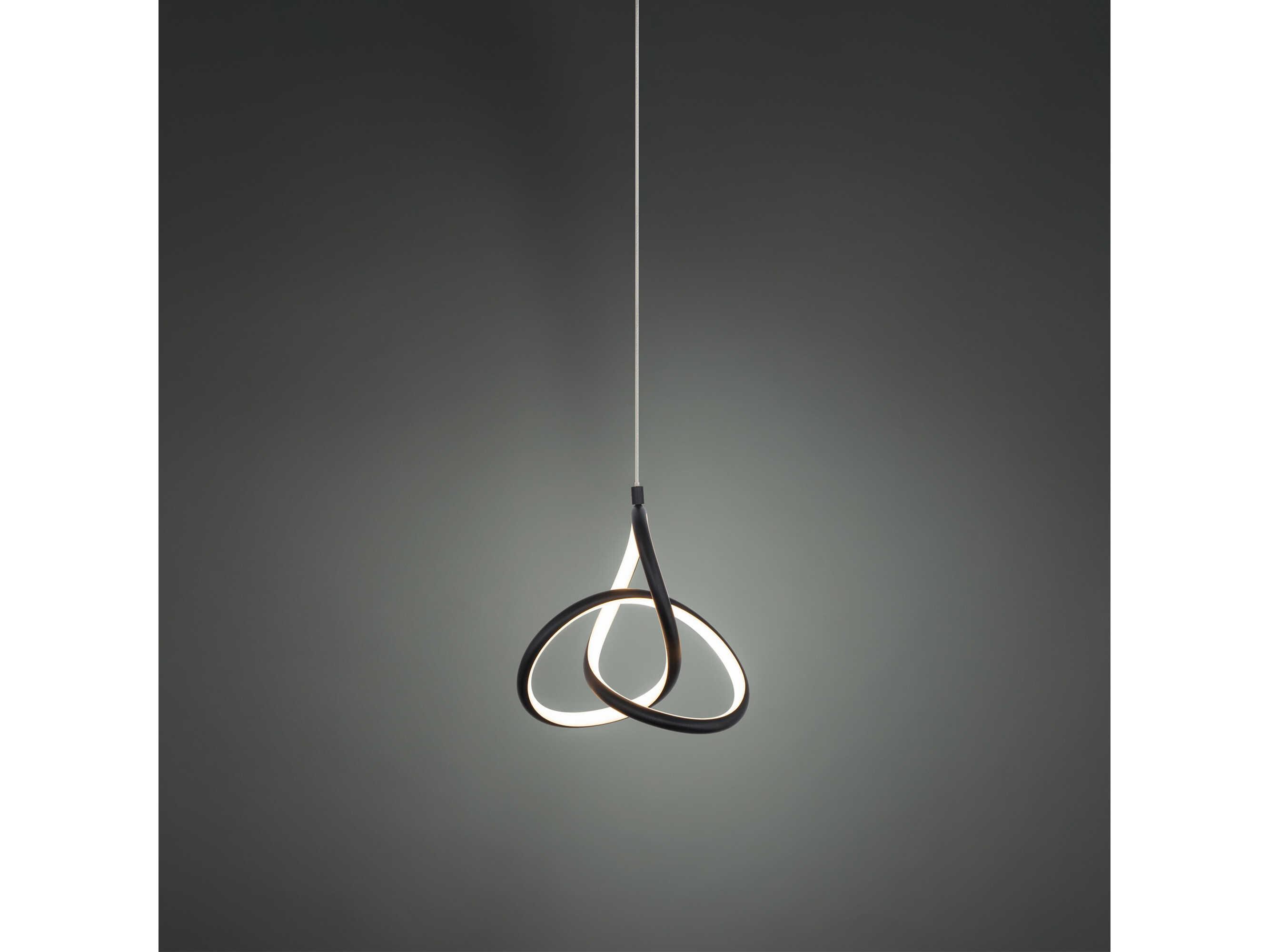 dweLED by WAC Lighting Vornado 1-Light Black LED Mini Pendant