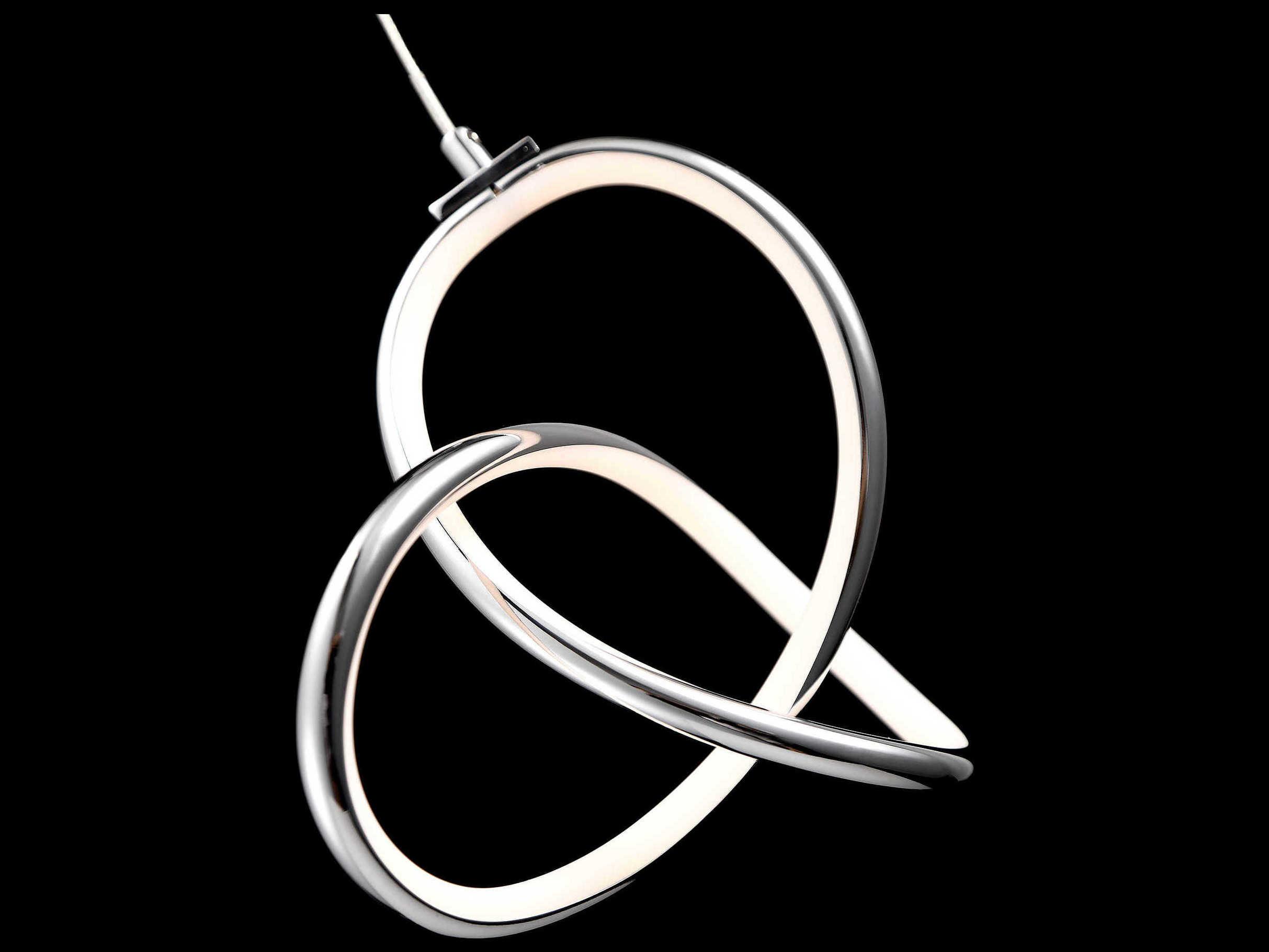 dweLED by WAC Lighting Vornado 1-Light Chrome LED Geometric Pendant