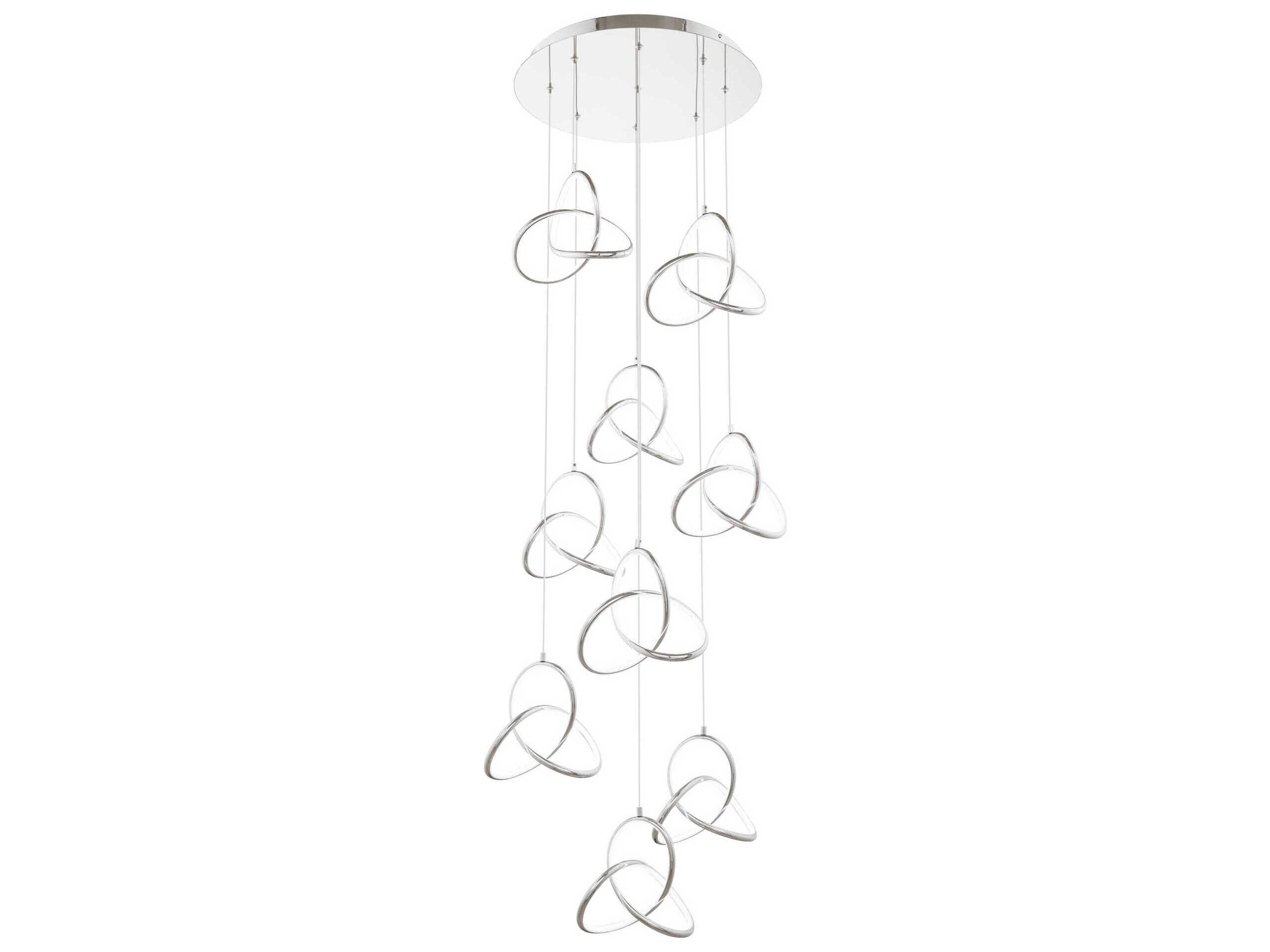 dweLED by WAC Lighting Vornado 15-Light Chrome Pendant