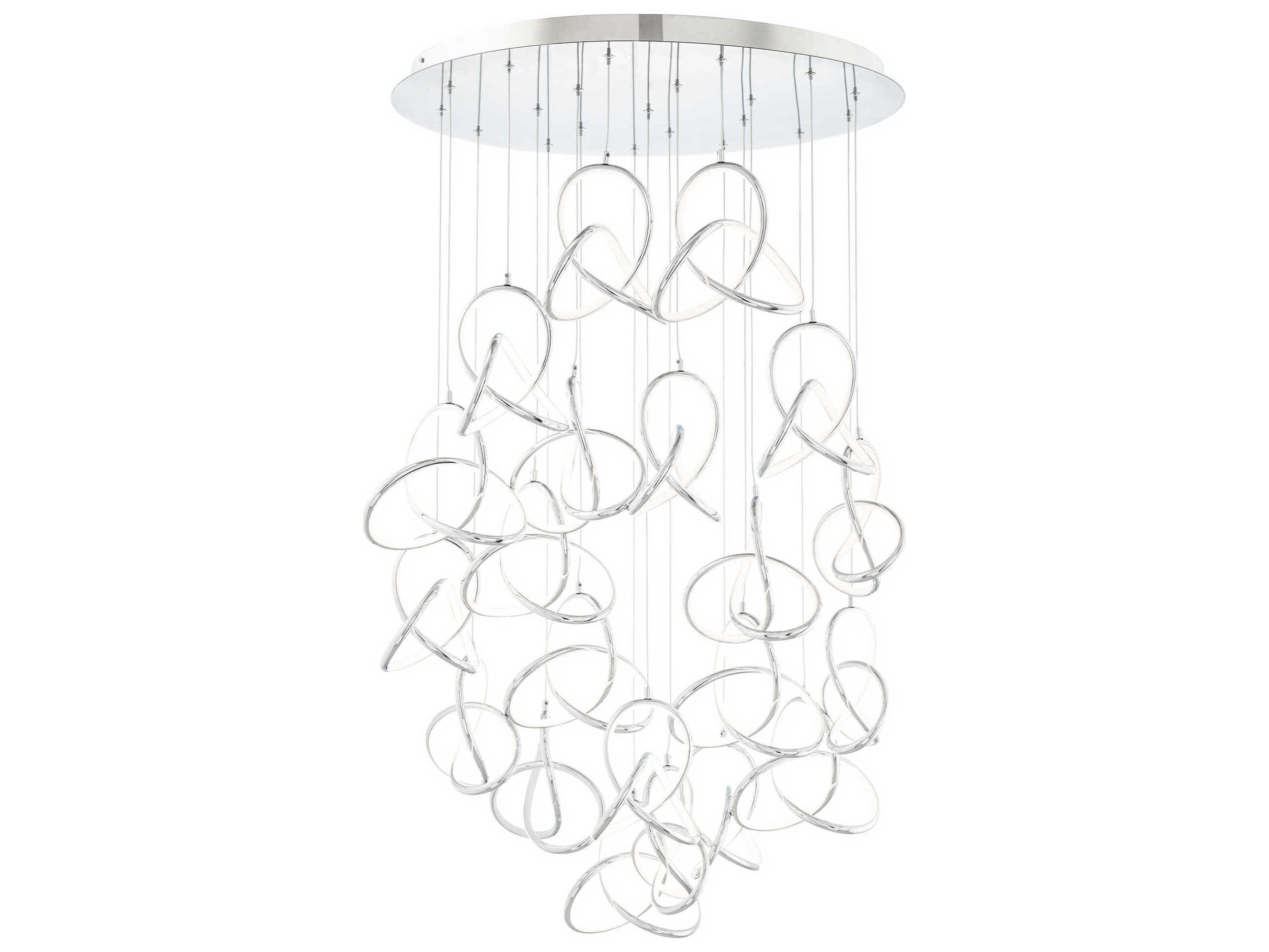 dweLED by WAC Lighting Vornado 21-Light Chrome Pendant