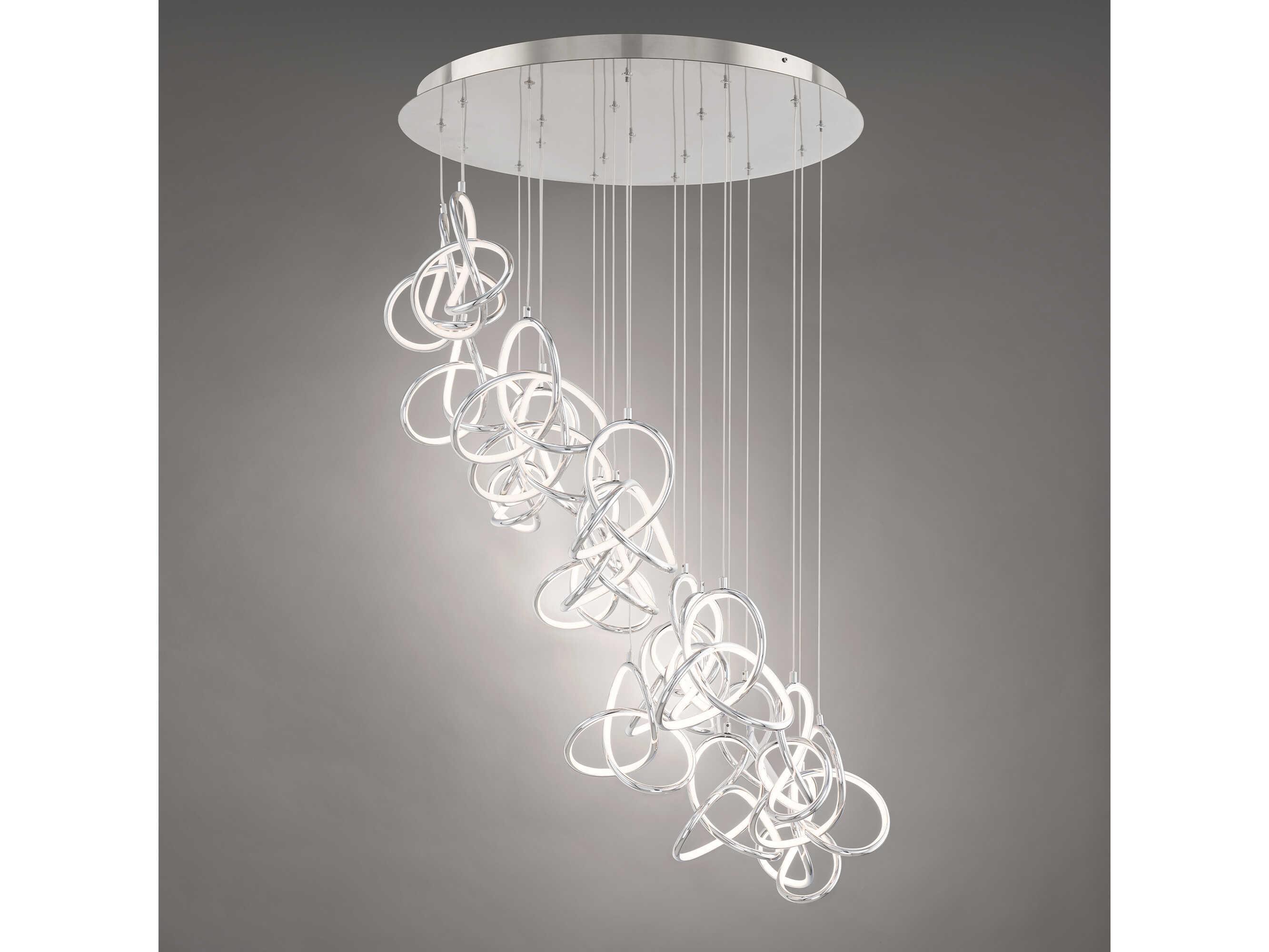 dweLED by WAC Lighting Vornado 21-Light Chrome Pendant
