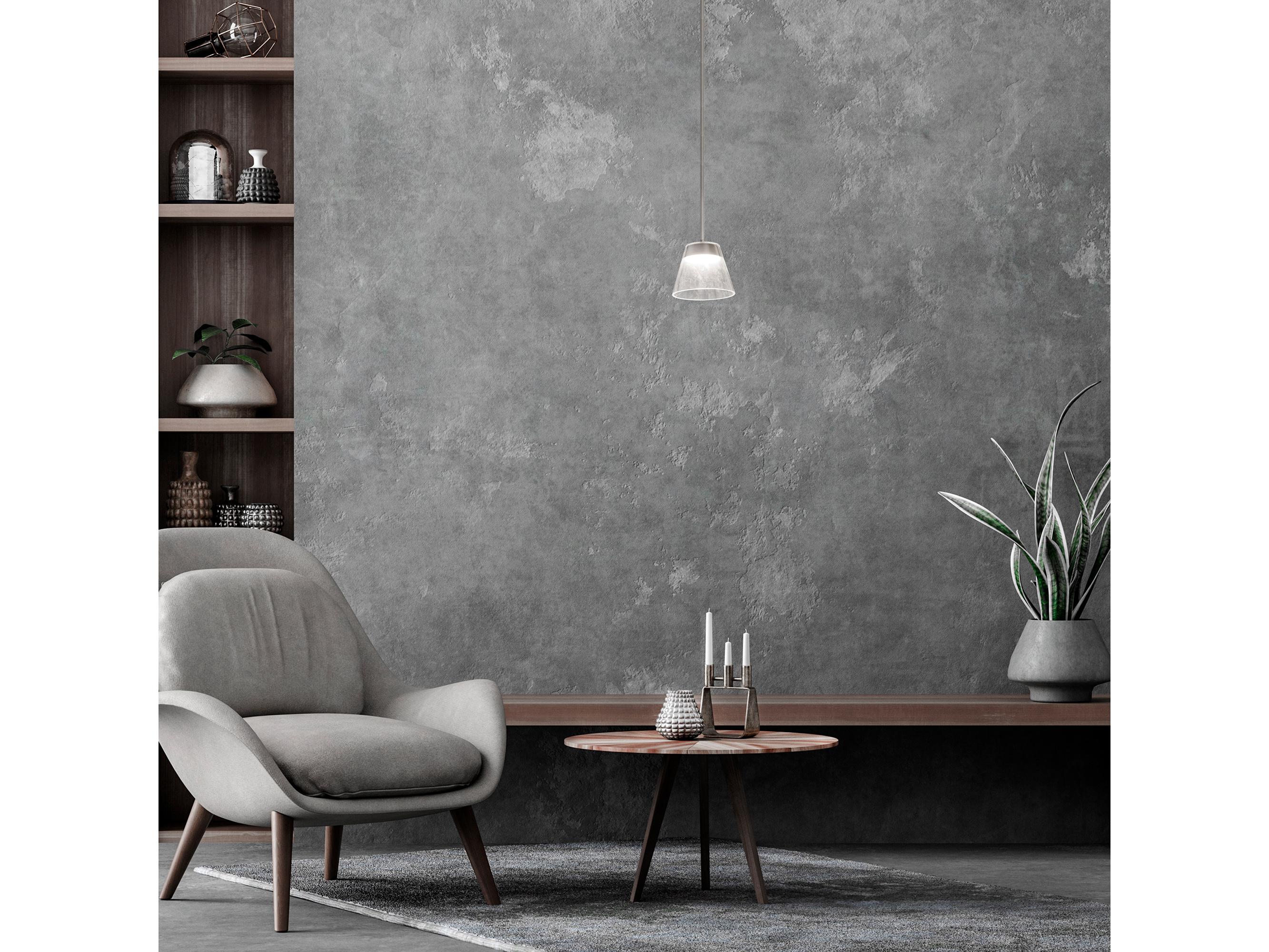 dweLED by WAC Lighting Chandra 1-Light Brushed Nickel Glass LED Empire Mini Pendant