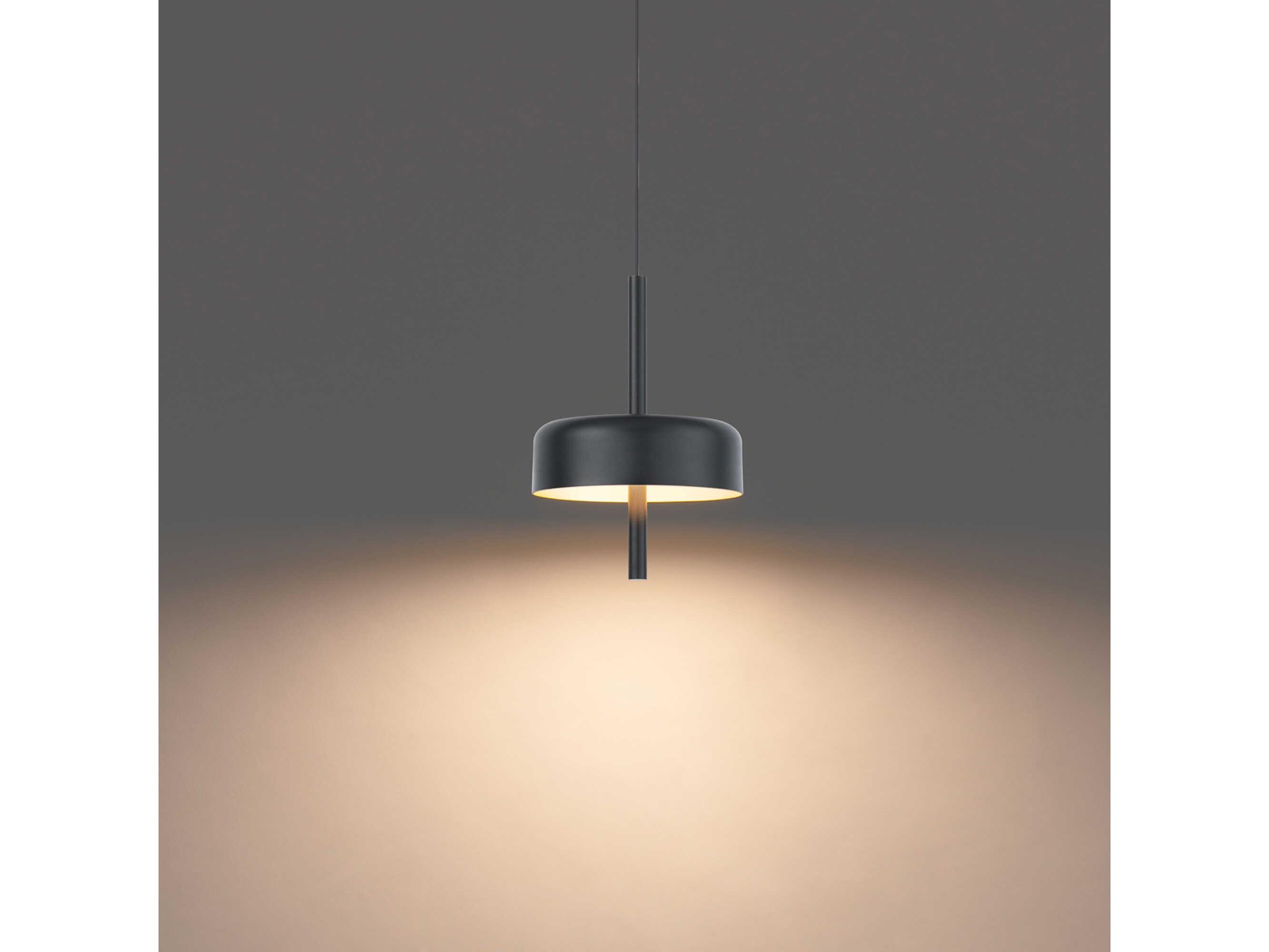 dweLED by WAC Lighting Pierce 1-Light Black Gold LED Round Mini Pendant