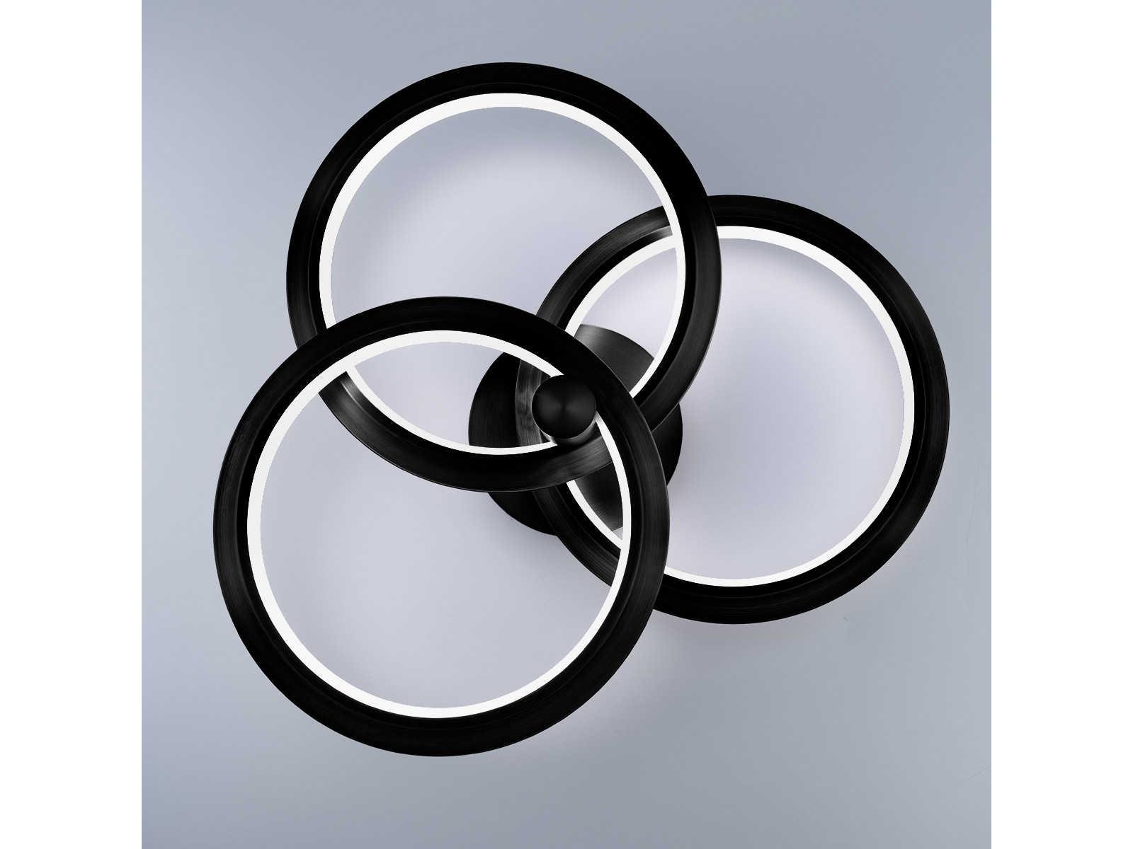 dweLED by WAC Lighting Solaris 3-Light Black LED Geometric Round Pendant