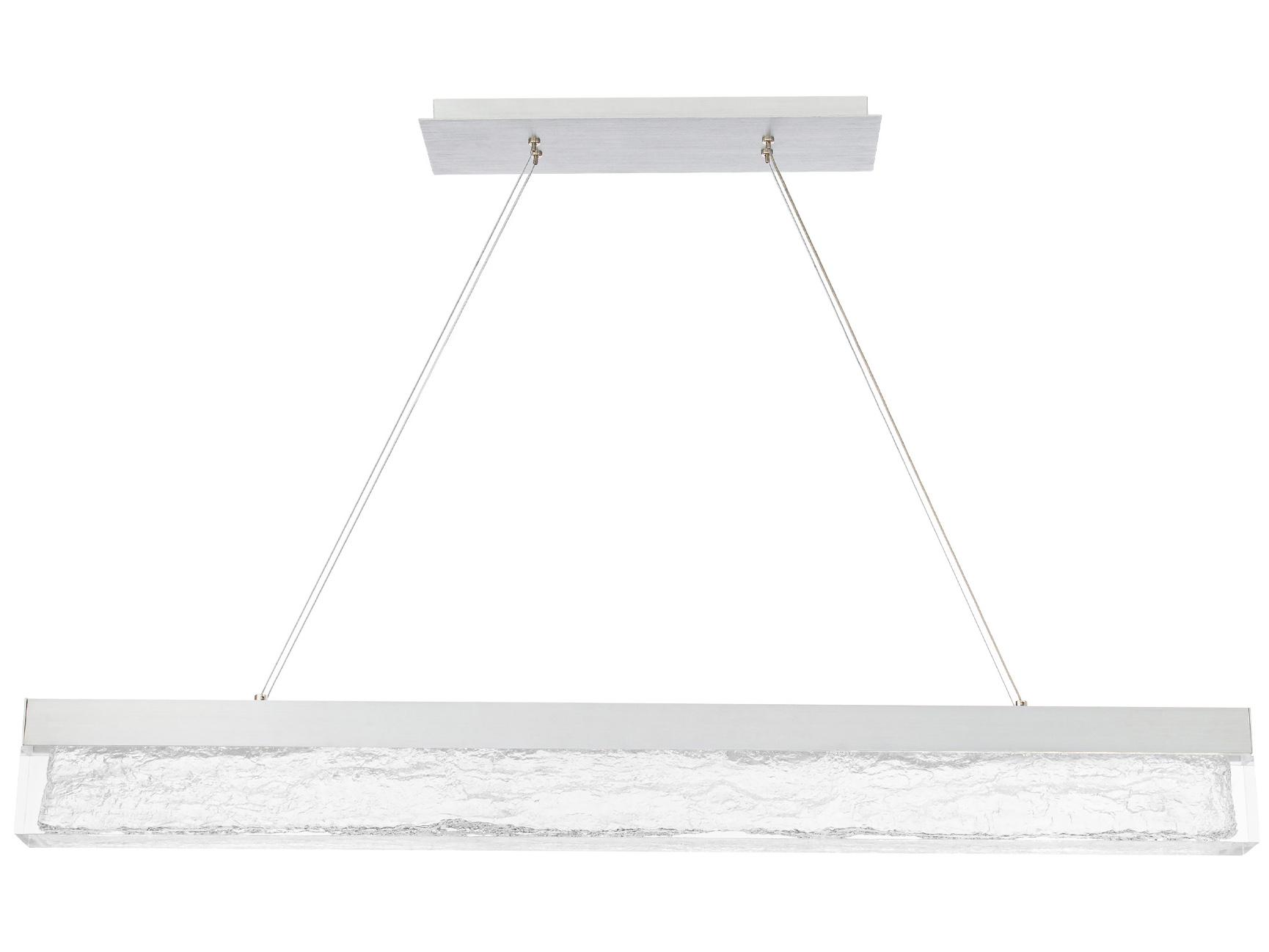 dweLED by WAC Lighting Effervescent 1-Light Brushed Aluminum Silver LED Island Pendant