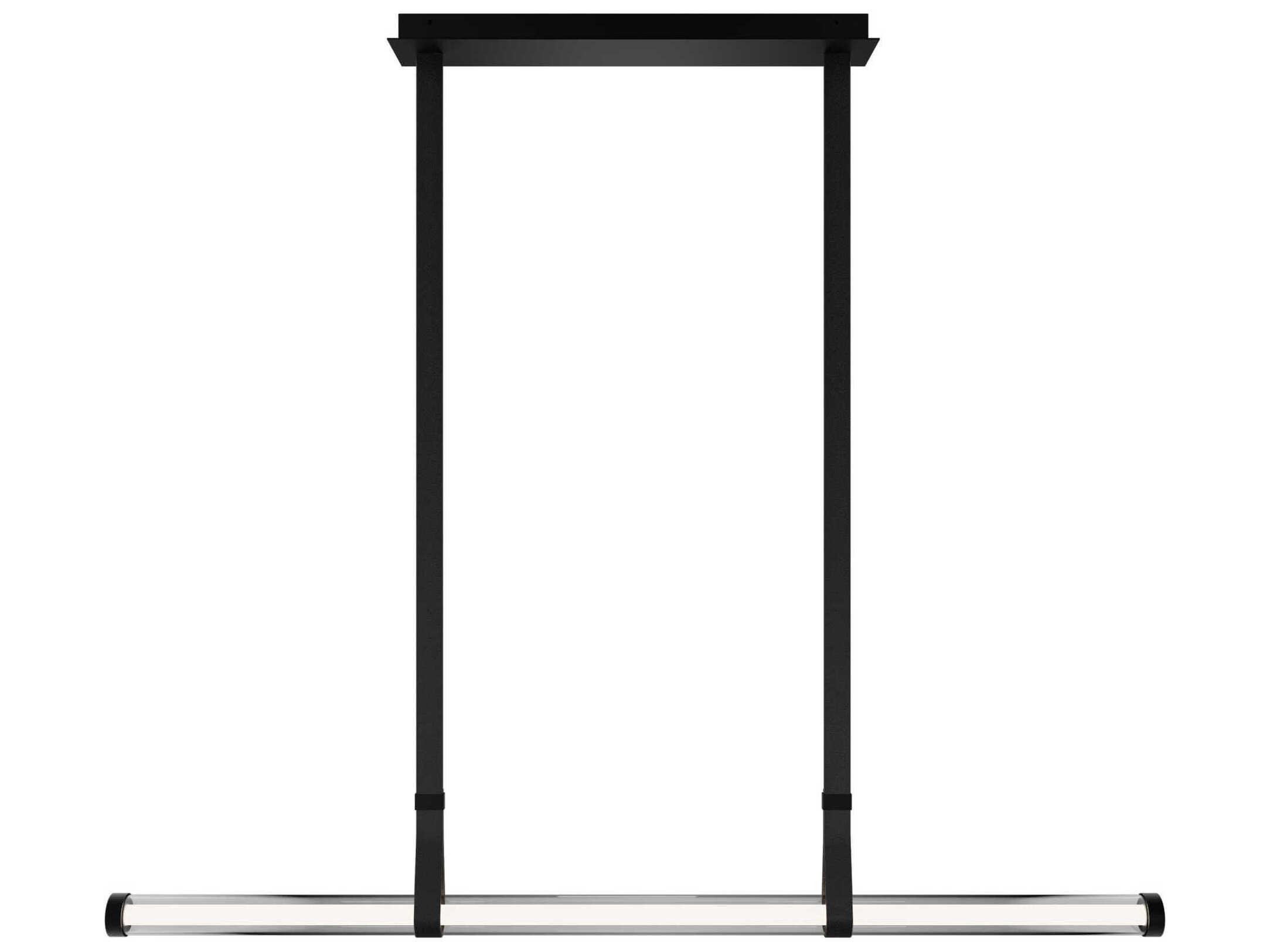 dweLED by WAC Lighting Balance Beam 1-Light Black Linear Island Pendant