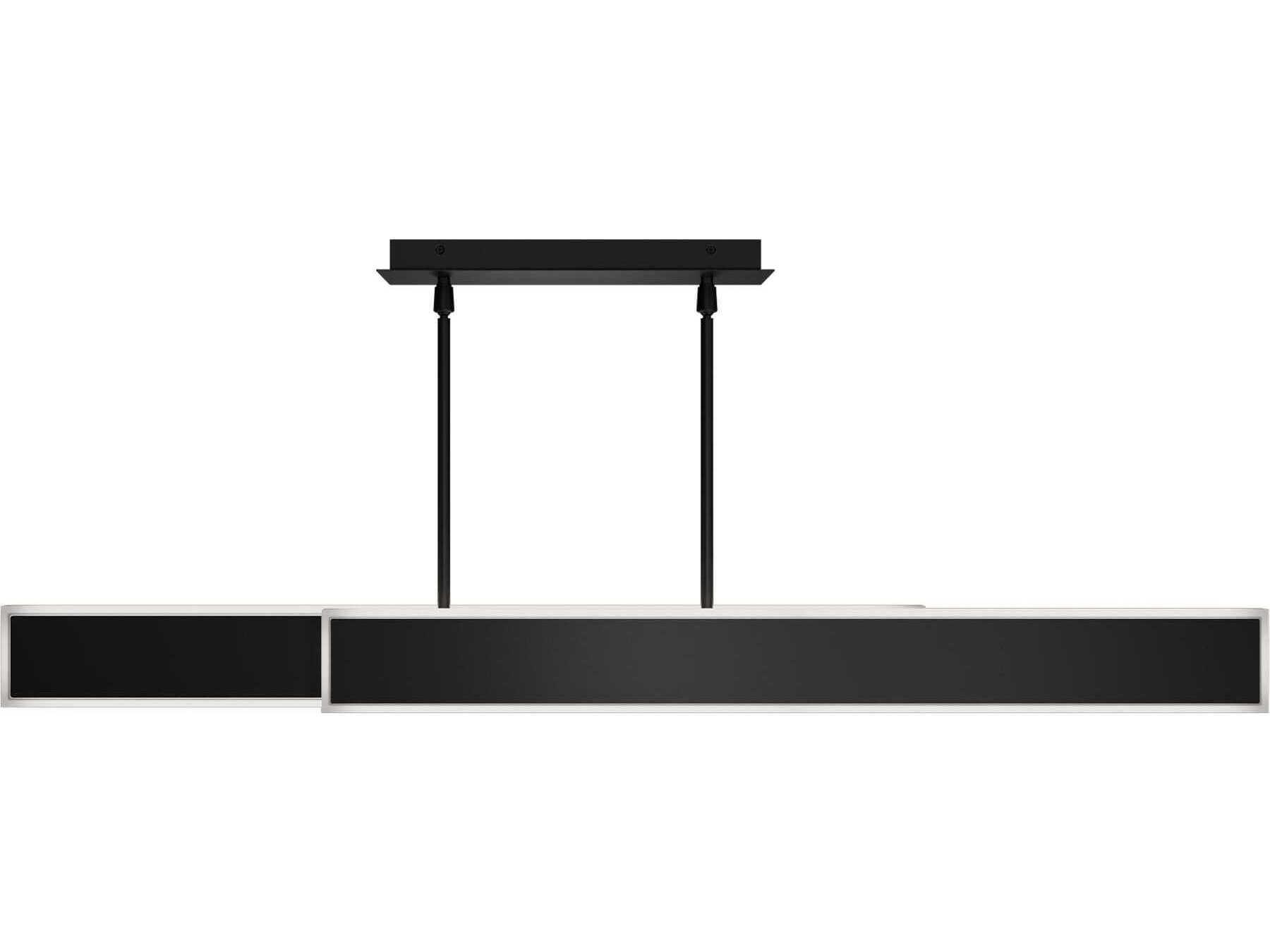 dweLED by WAC Lighting Bastone 2-Light Black Linear Island Pendant