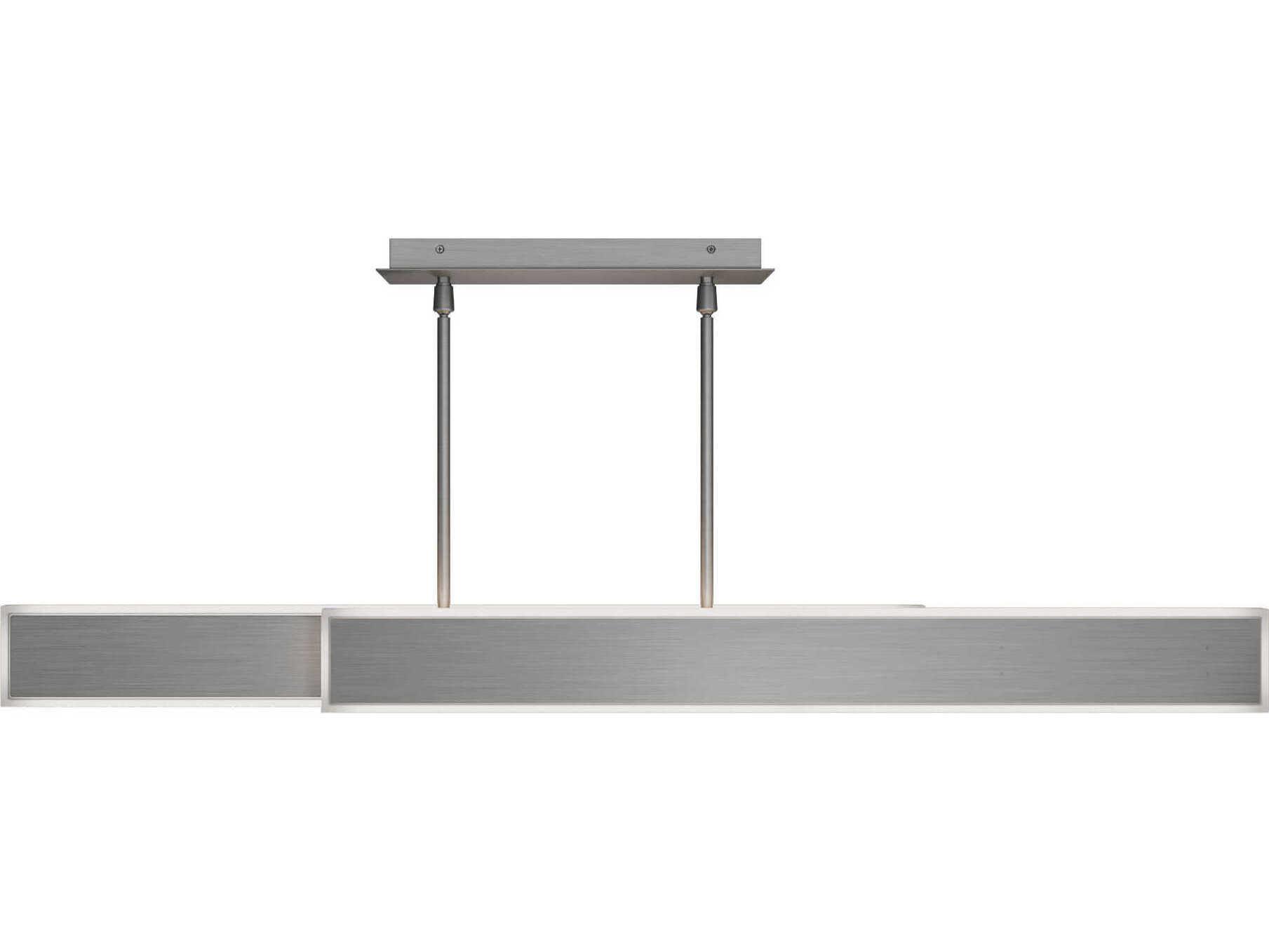 dweLED by WAC Lighting Bastone 2-Light Brushed Nickel Linear Island Pendant