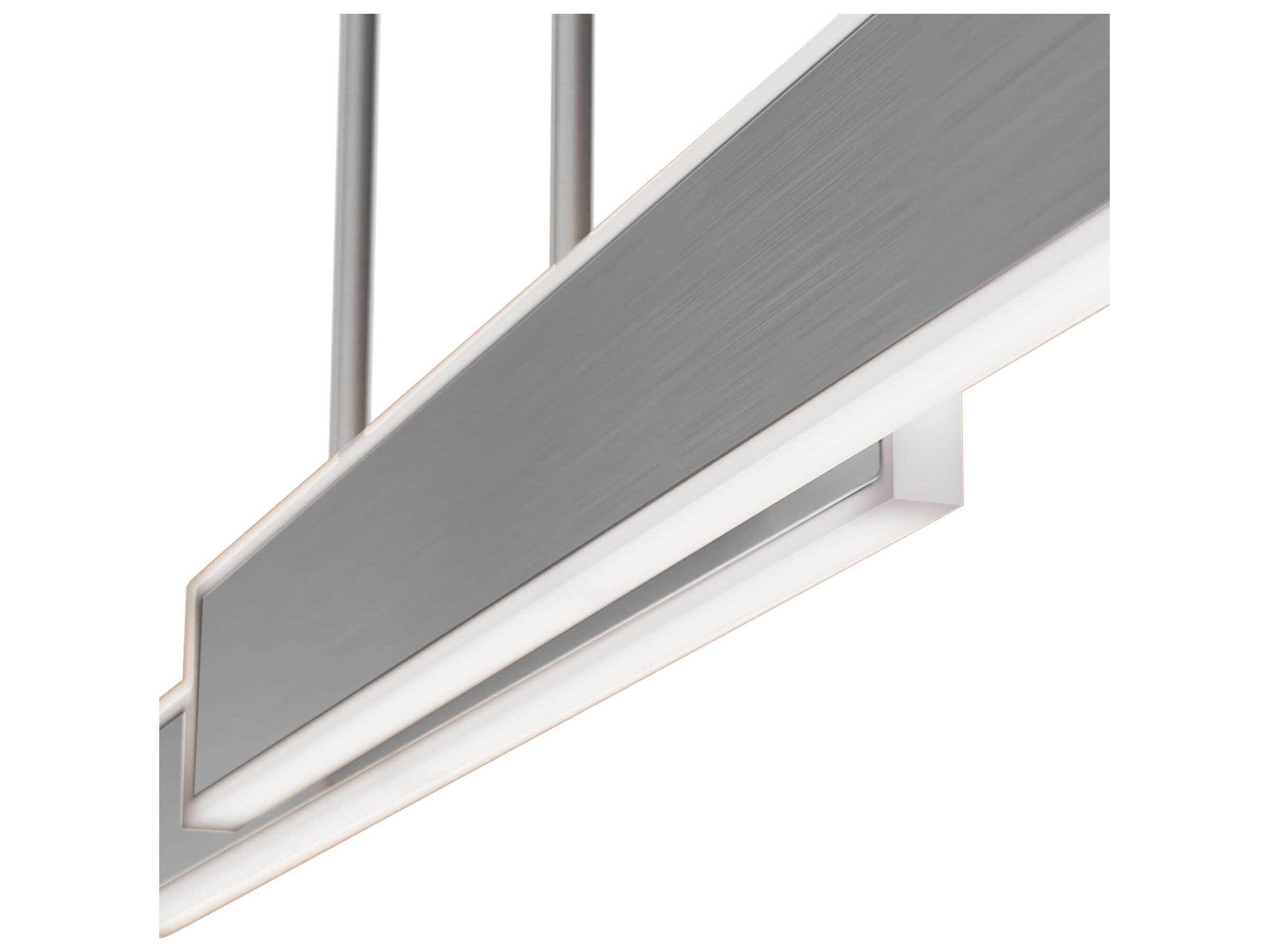 dweLED by WAC Lighting Bastone 2-Light Brushed Nickel Linear Island Pendant
